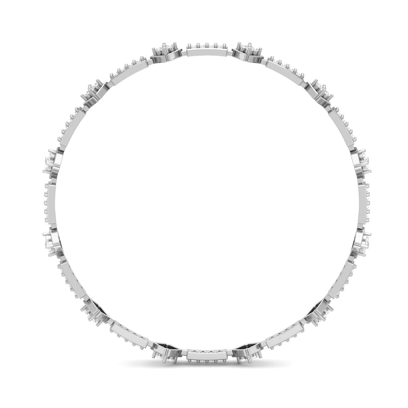 18k White Gold Sneha Preety Diamond Bangles Design
