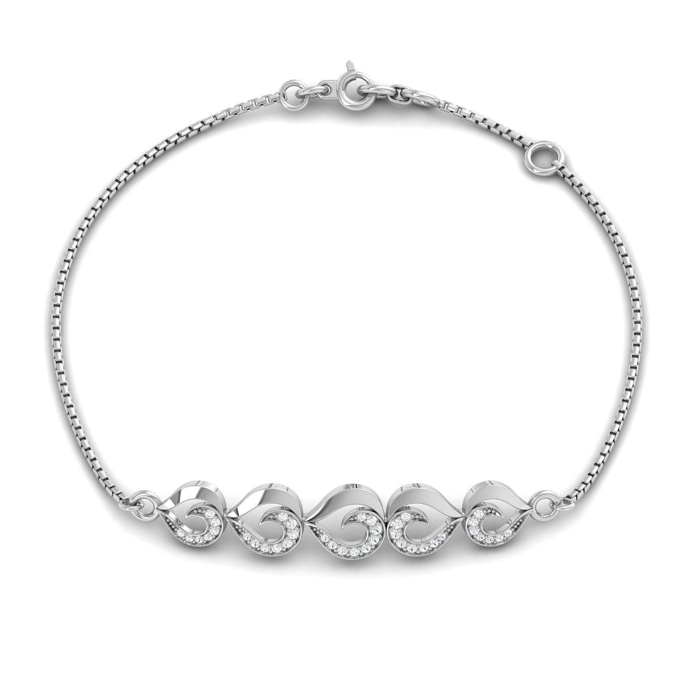 Engagement Wear White Gold Aaradhya Diamond Bracelet