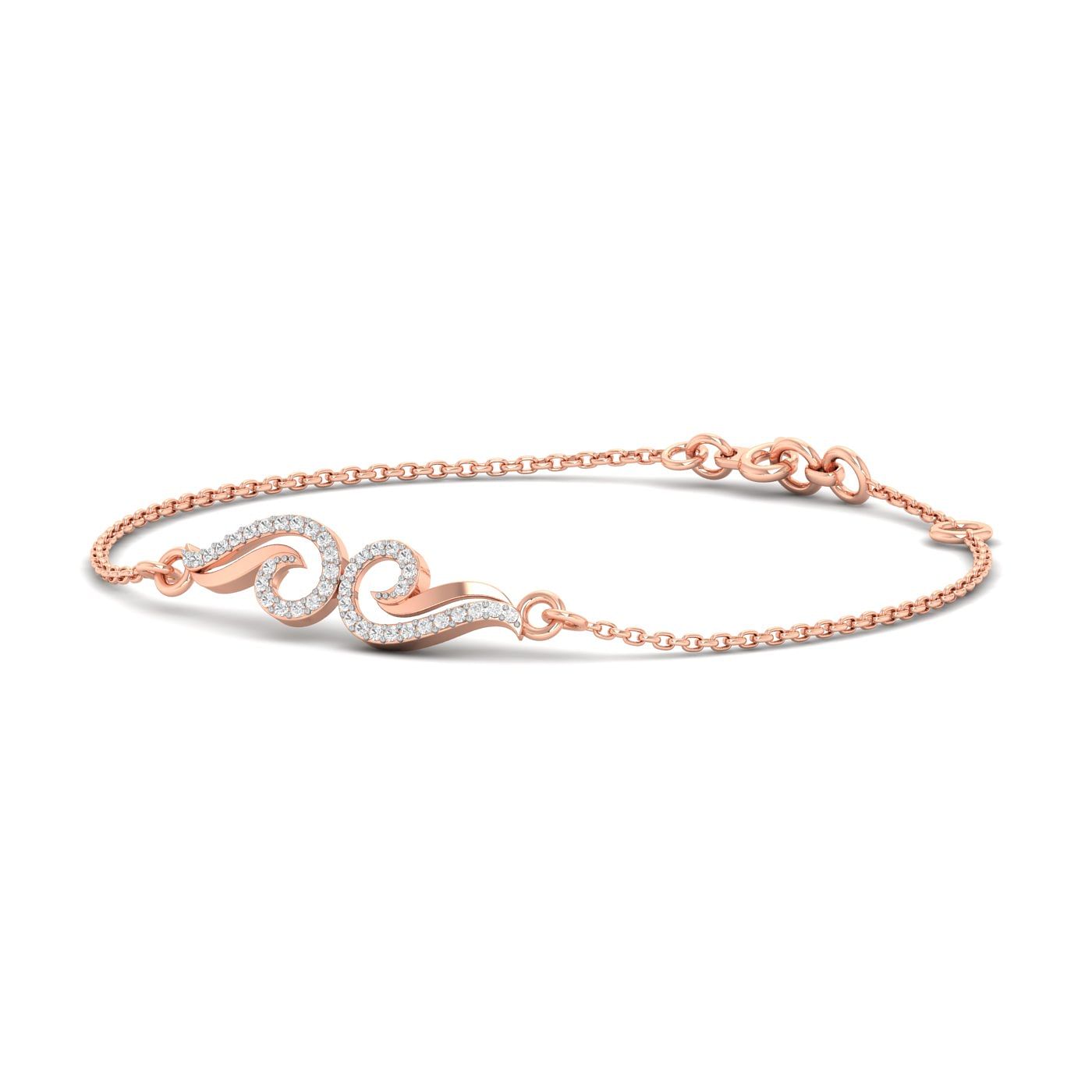 Unique Rose Gold Mia Diamond Bracelet For Daily Wear
