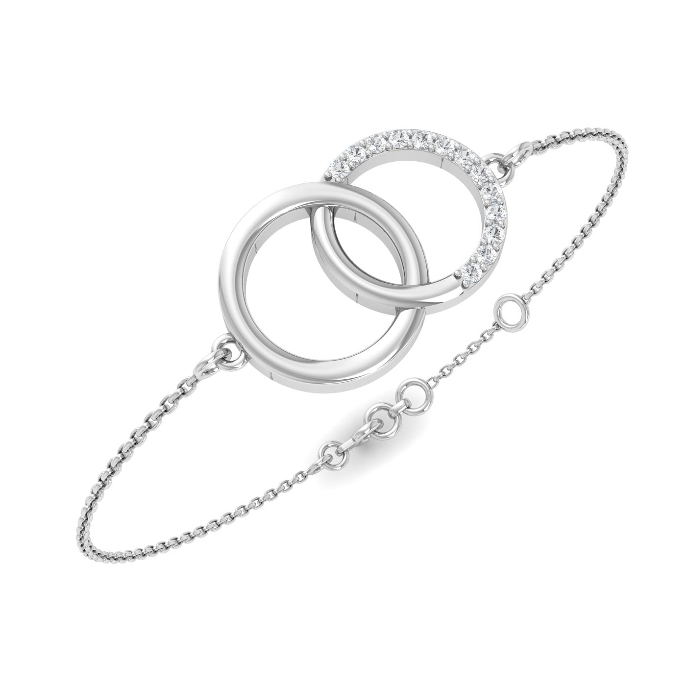 Amruta Chain Diamond Bracelet Daily Wear White Gold