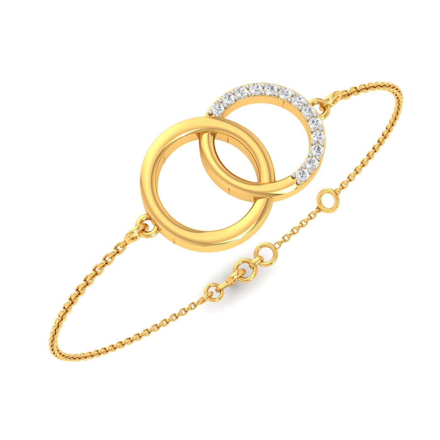 Amruta Chain Diamond Bracelet Daily Wear Yellow Gold