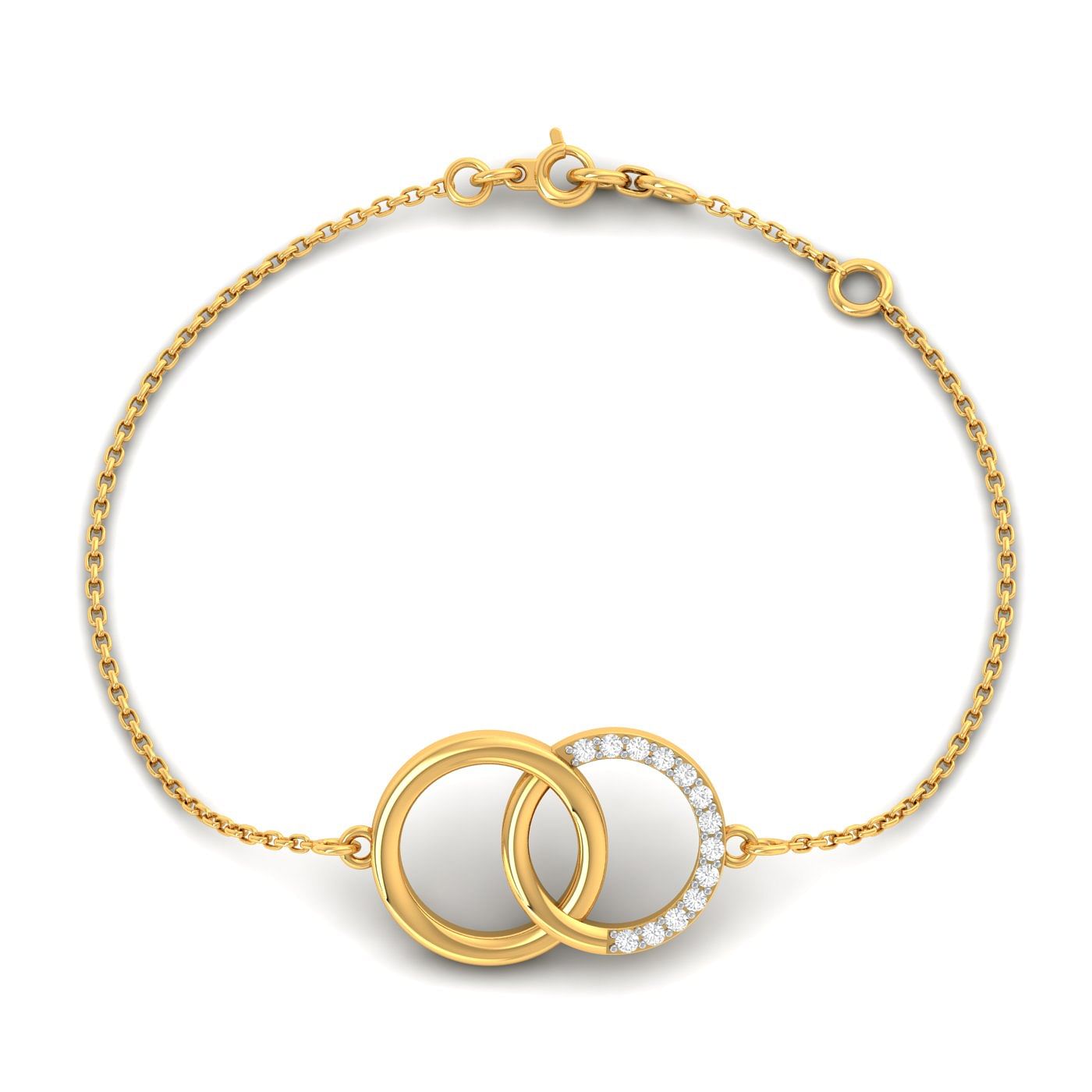 Amruta Chain Diamond Bracelet Daily Wear Yellow Gold