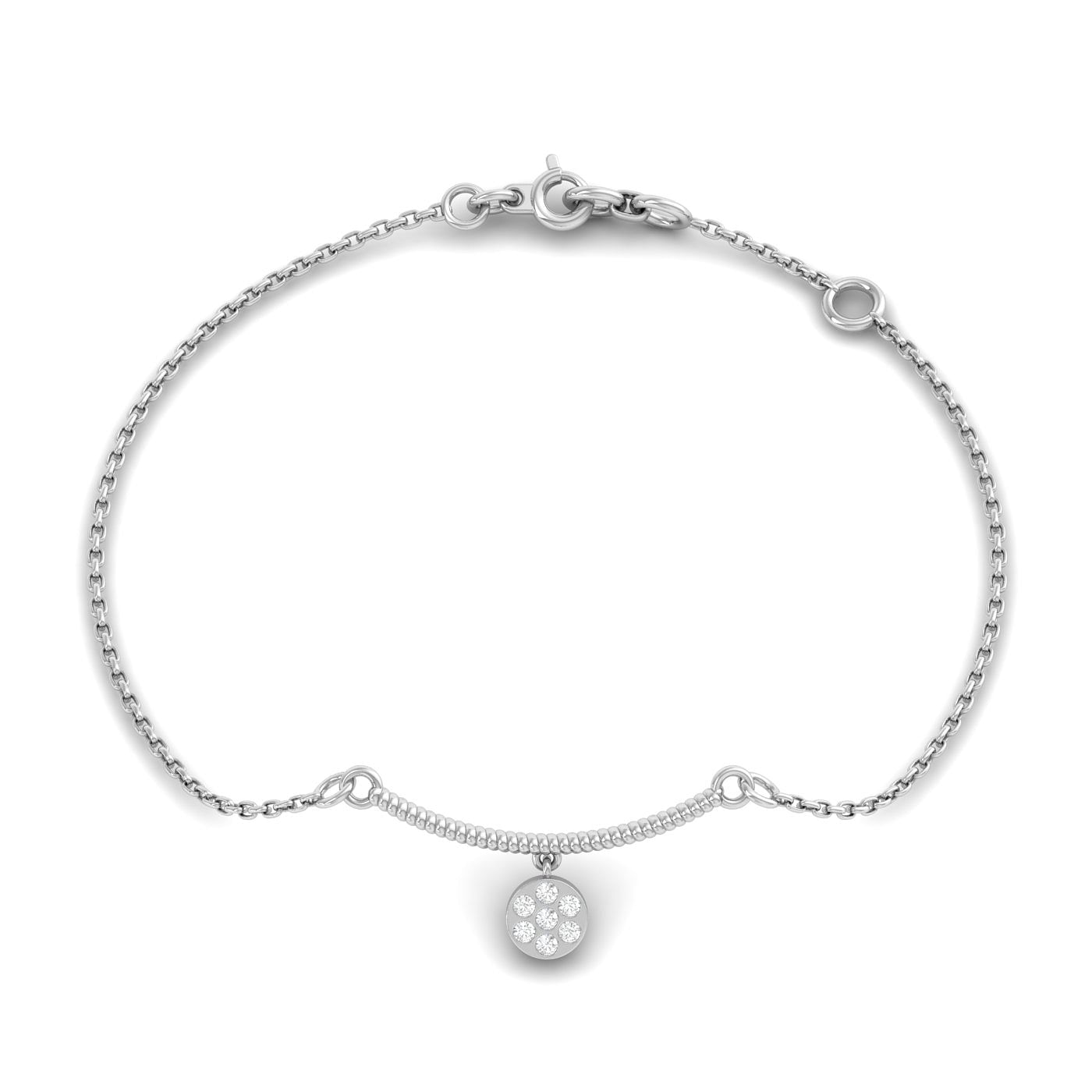 Modern design Anika Diamond Bracelet with white gold