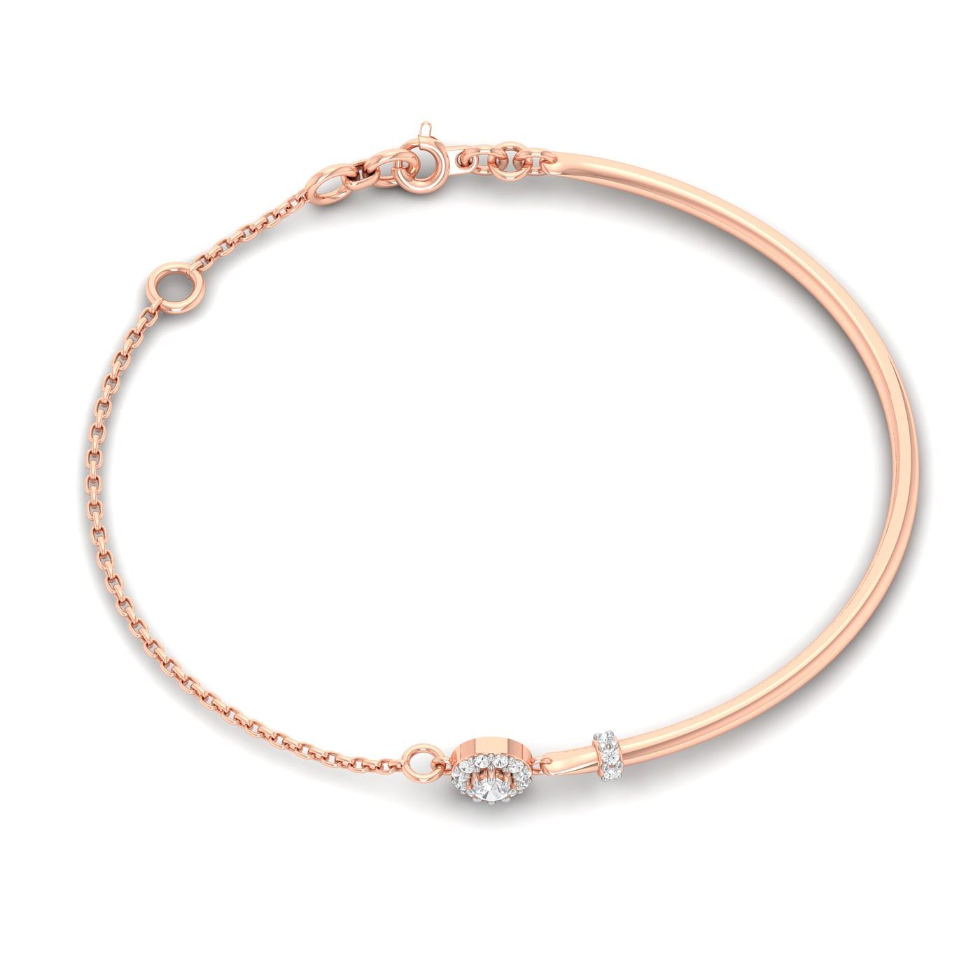 Rose Gold Damini Diamond Bracelet For Engagement Gift
