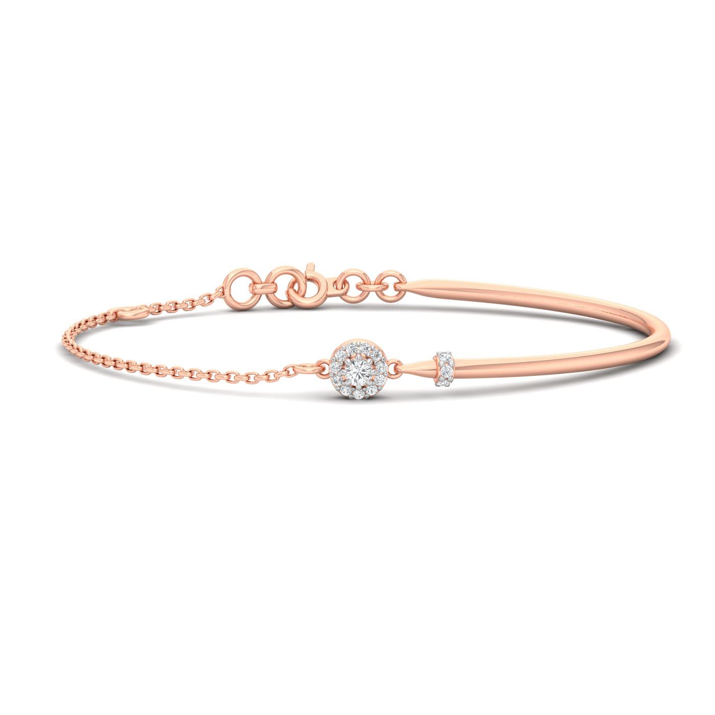 Rose Gold Damini Diamond Bracelet For Engagement Gift