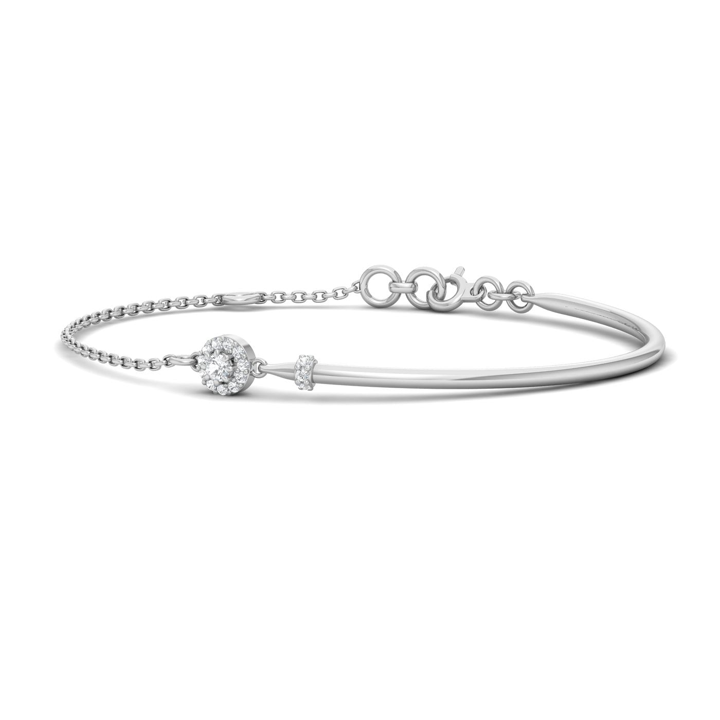 White Gold Damini Diamond Bracelet For Engagement Gift