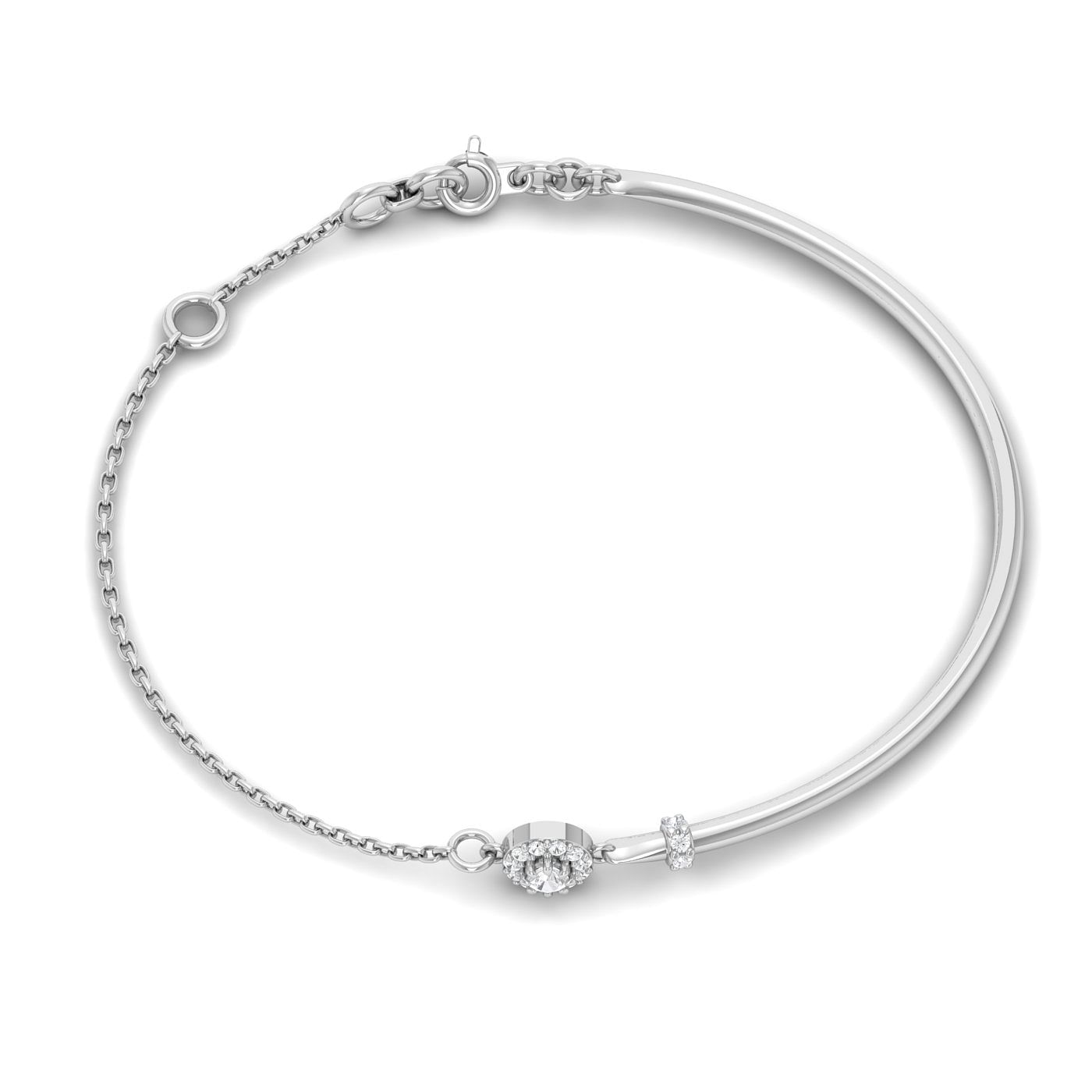 White Gold Damini Diamond Bracelet For Engagement Gift