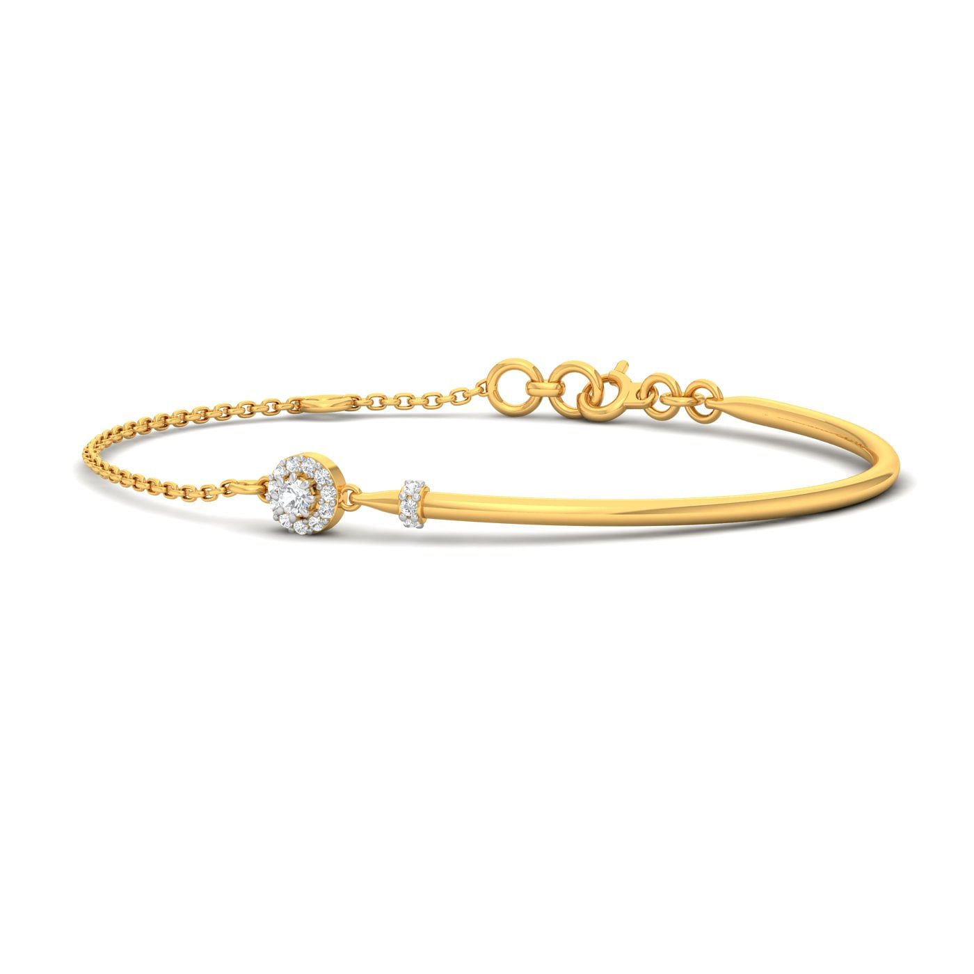 Yellow Gold Damini Diamond Bracelet For Engagement Gift