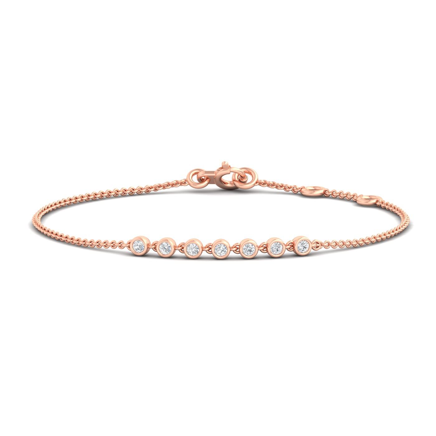 Falak Diamond Bracelet Charm Style For Women In Rose Gold