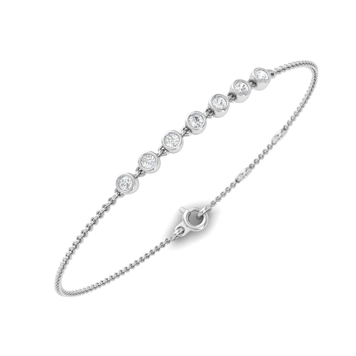 Falak Diamond Bracelet Charm Style For Women In White Gold