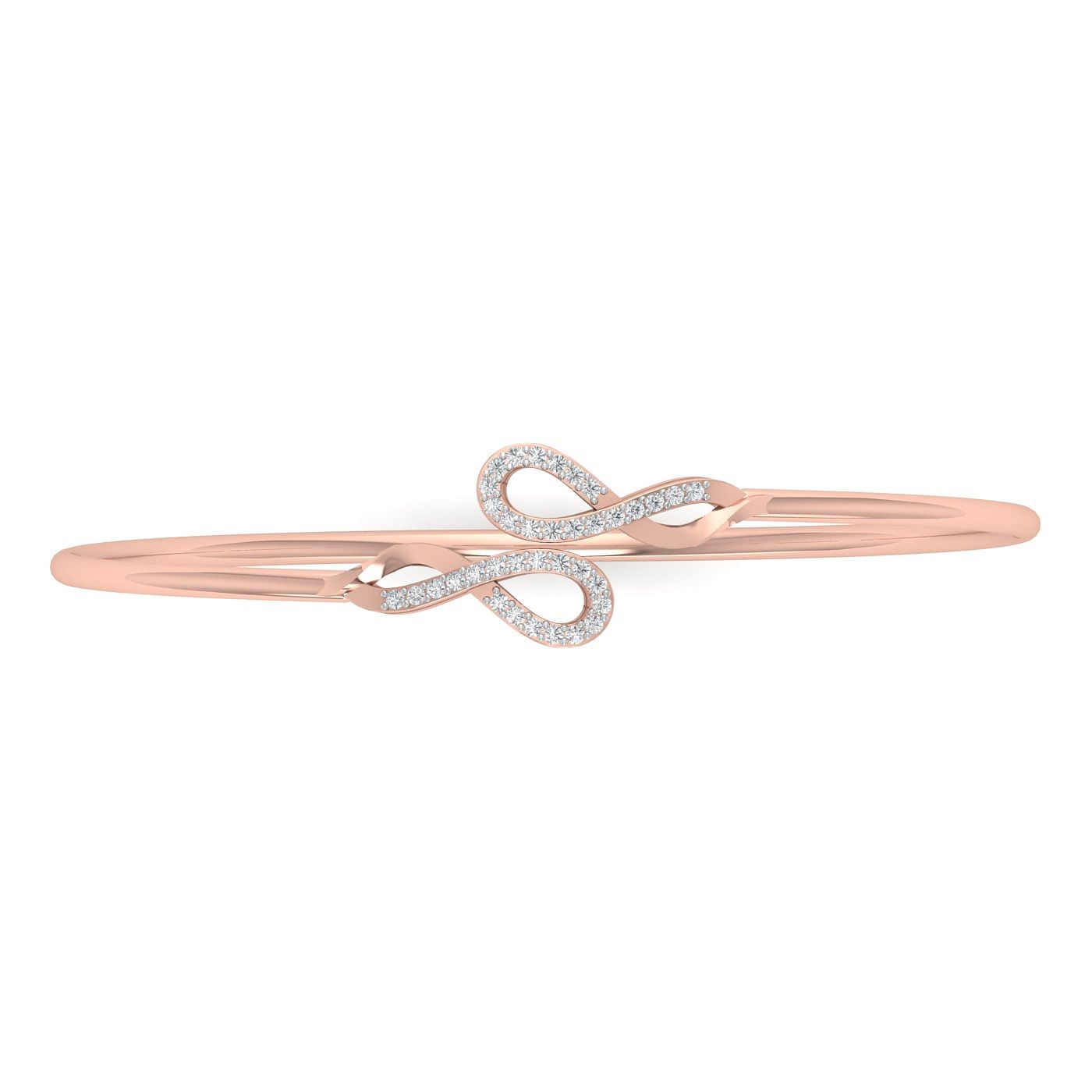 Infinite Diamond Bracelet Rose Gold Design