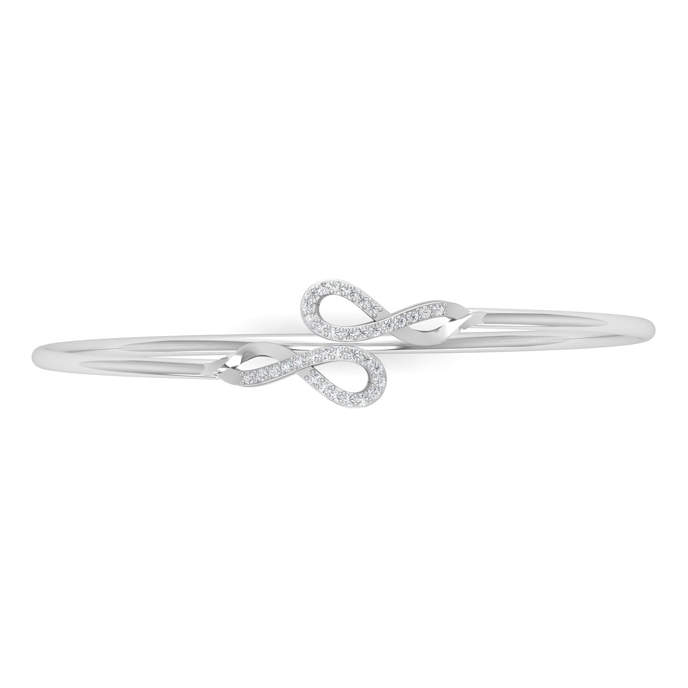 Infinite Diamond Bracelet White Gold Design
