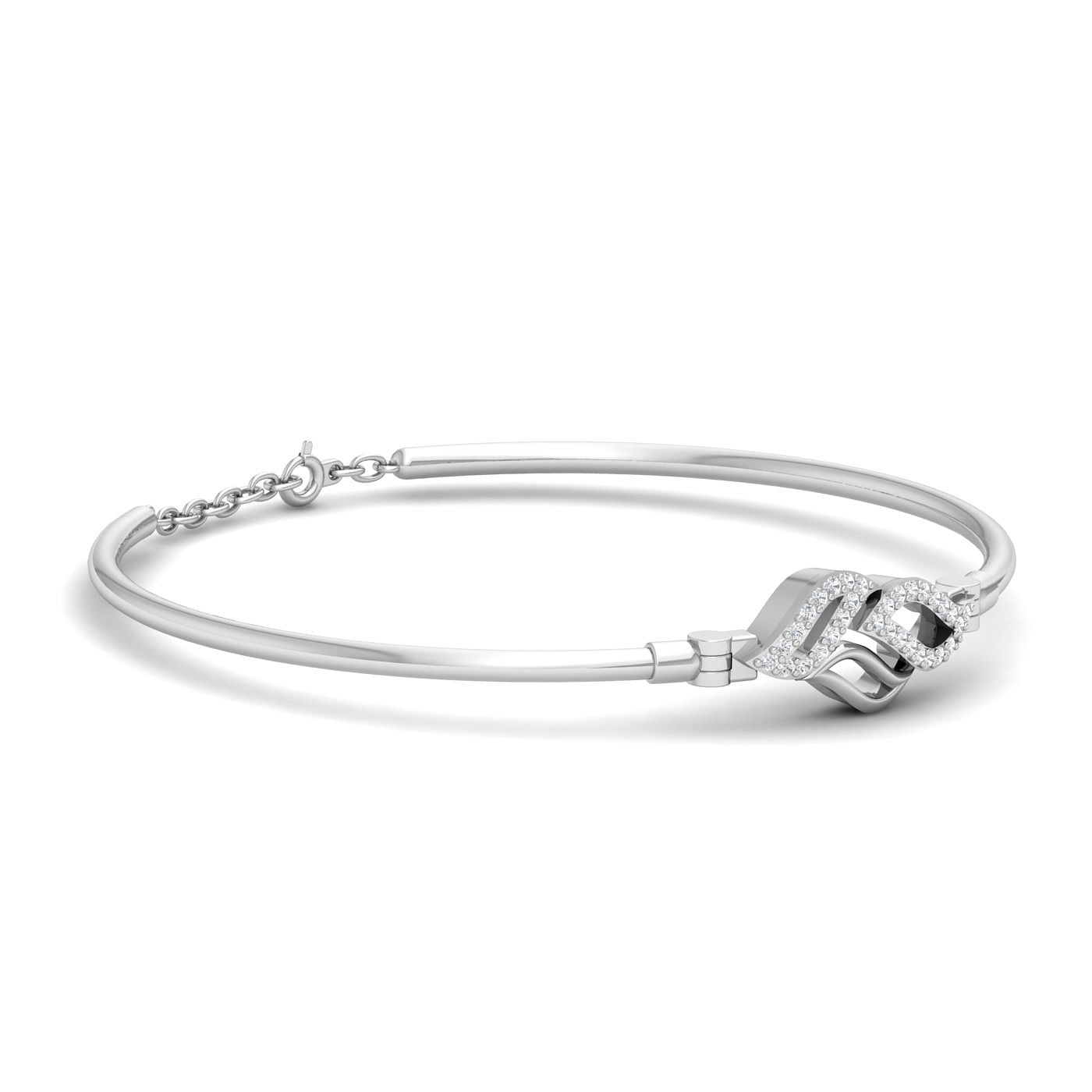14k white gold chain bracelet Trio Leofe Diamond Bracelet for women