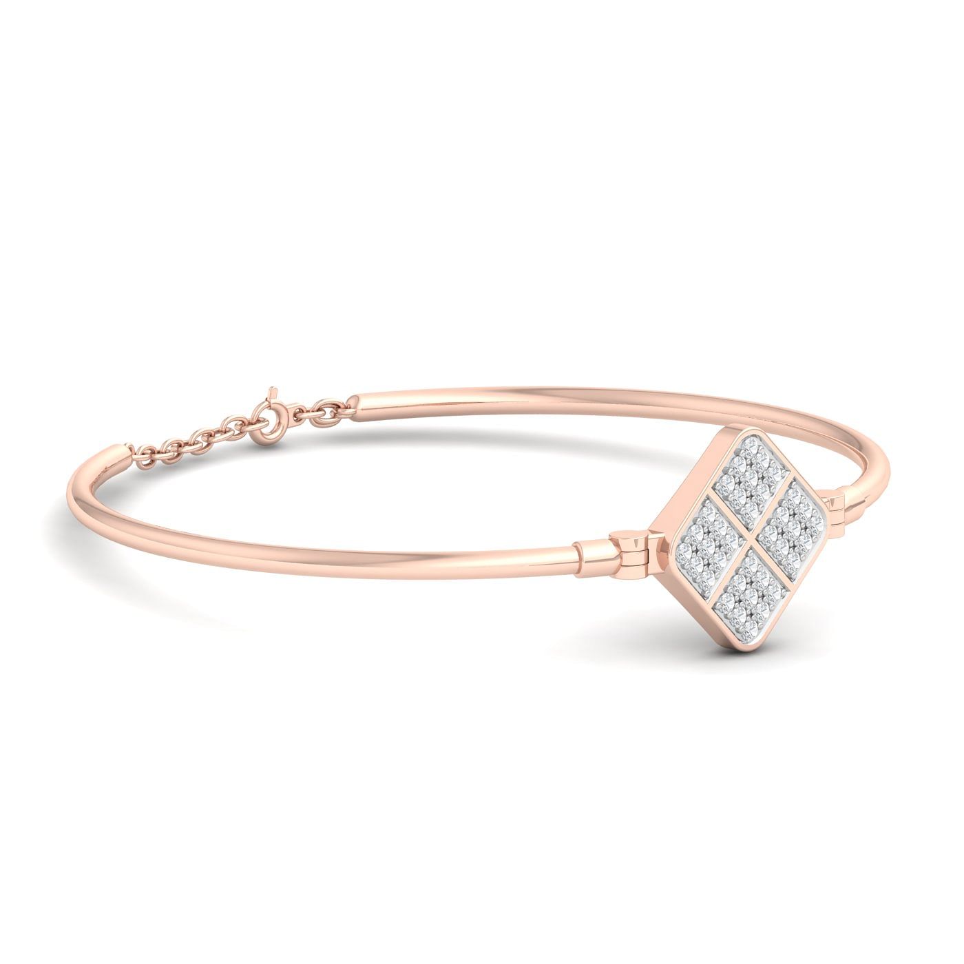 Rose Gold Chain Bracelet Brinda Bloom Diamond Bracelet For Women