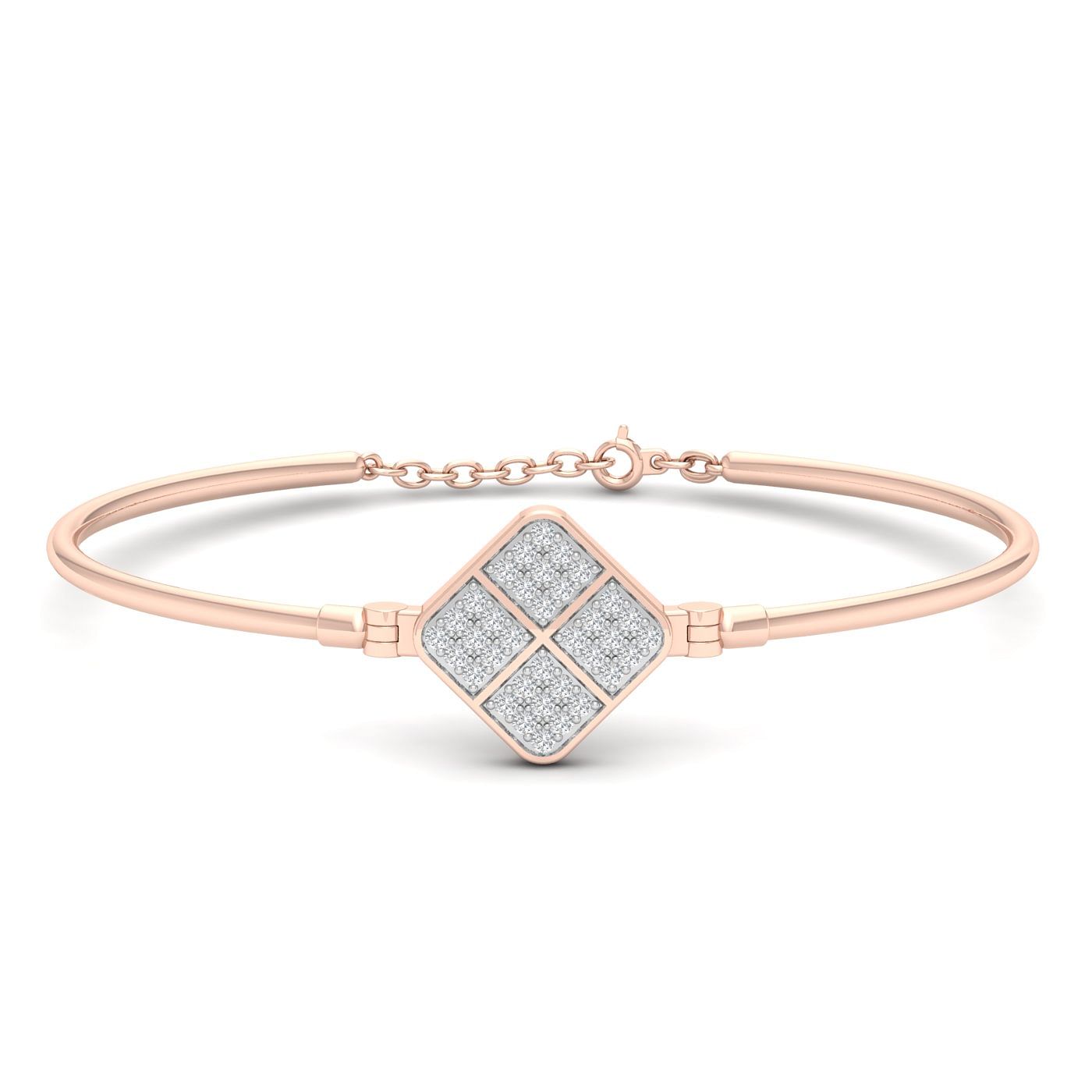 Rose Gold Chain Bracelet Brinda Bloom Diamond Bracelet For Women