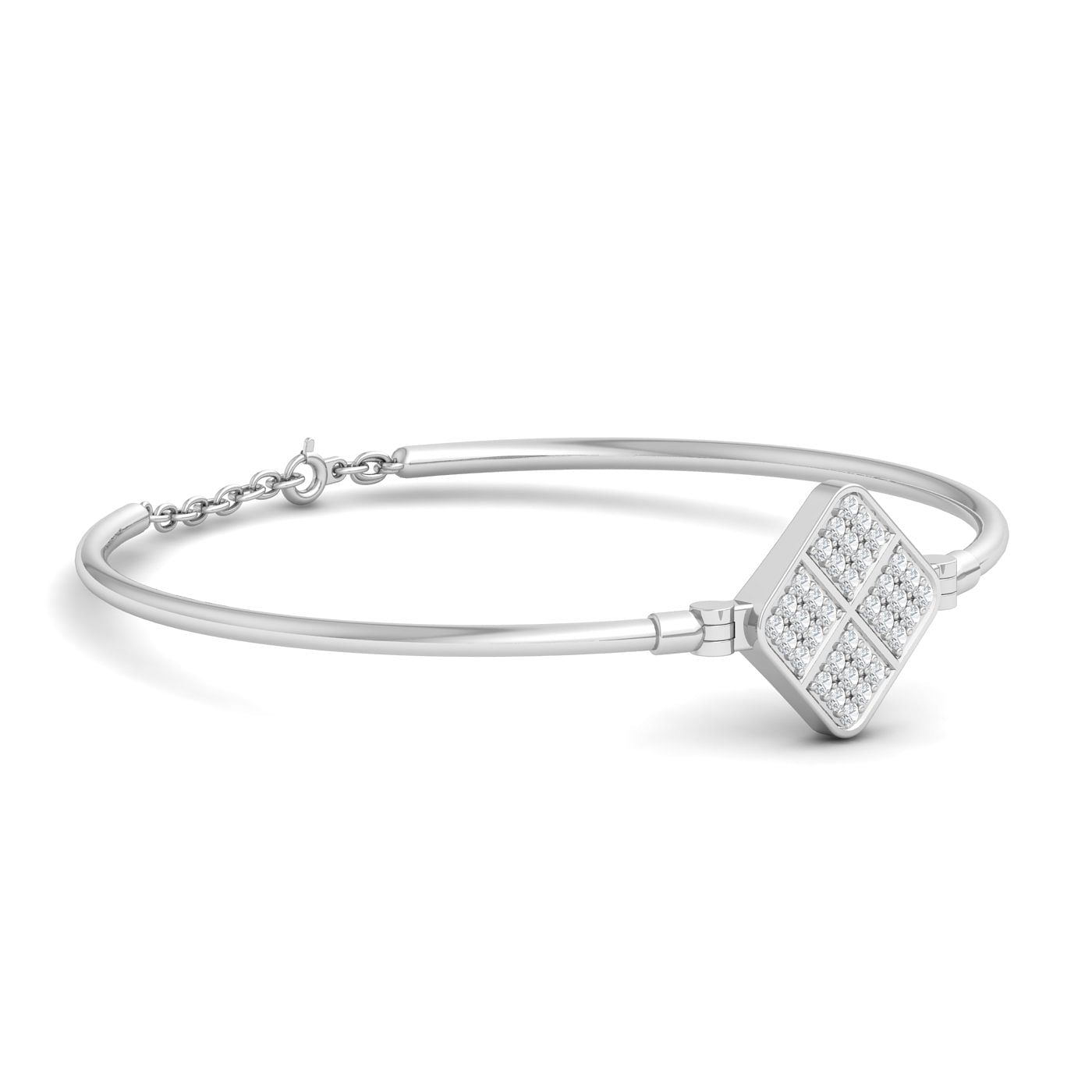 White Gold Chain Bracelet Brinda Bloom Diamond Bracelet For Women