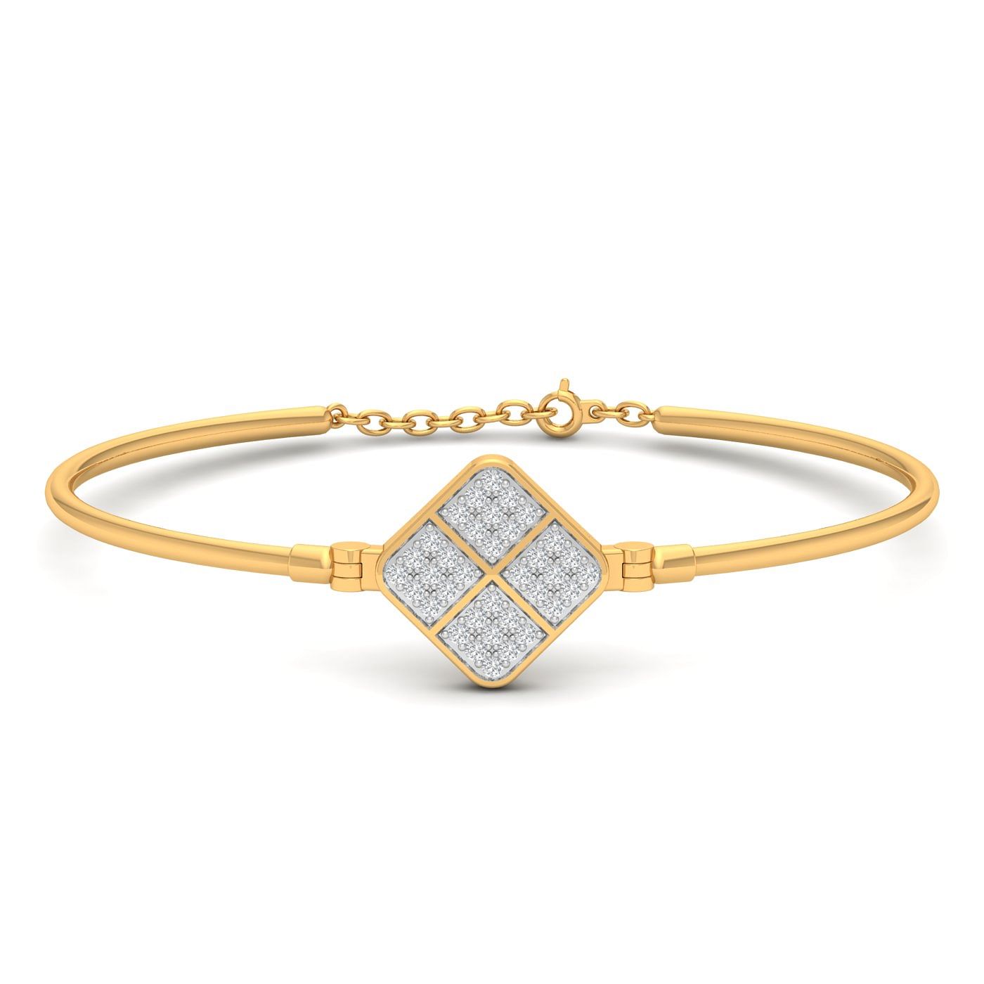 Yellow Gold Chain Bracelet Brinda Bloom Diamond Bracelet For Women