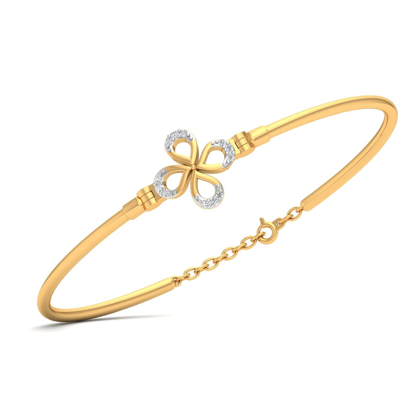 Daksha Sparkle Diamond Bracelet Yellow Gold Chain Bracelet