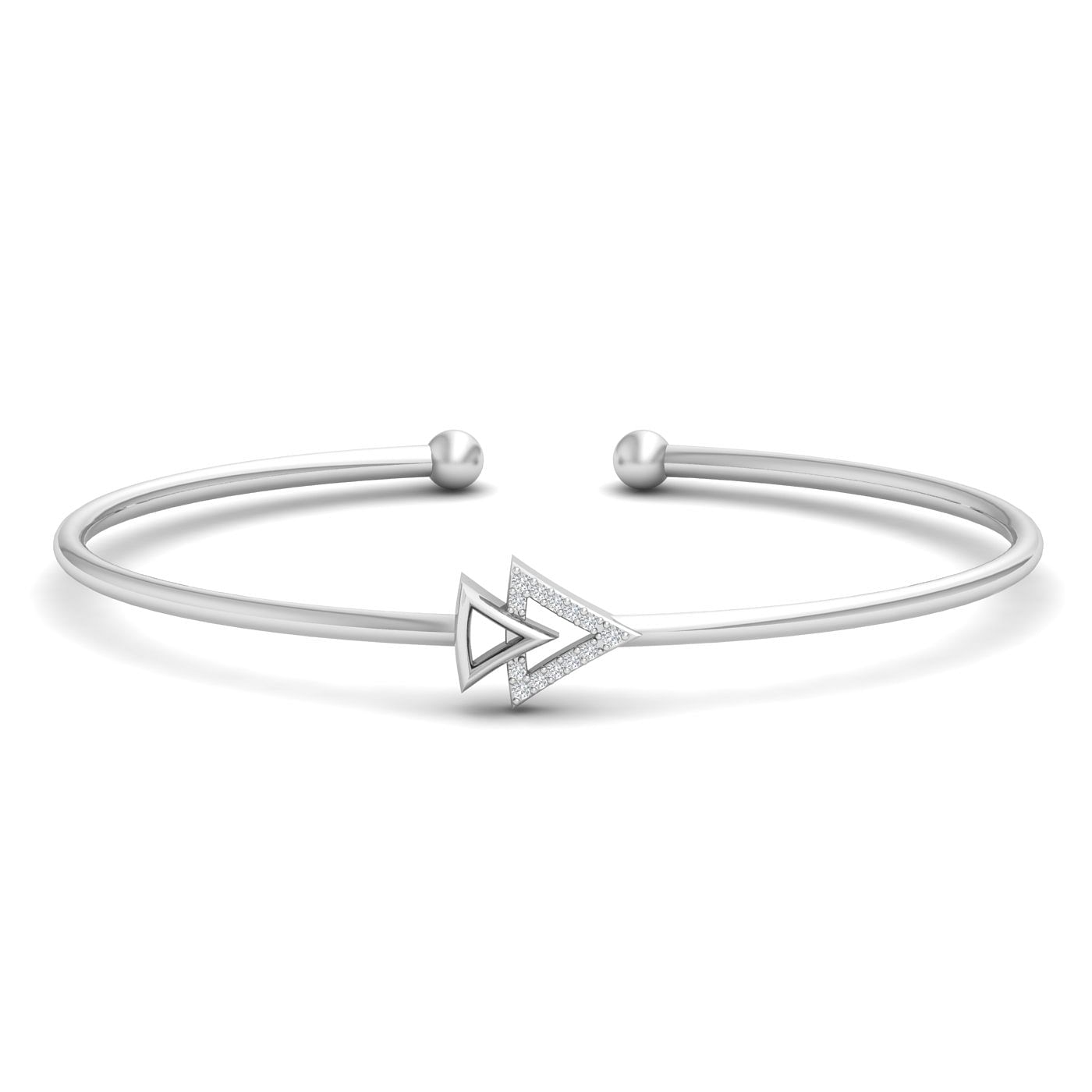 18k White Gold Sway Sparkle Diamond Bracelet For Engagement