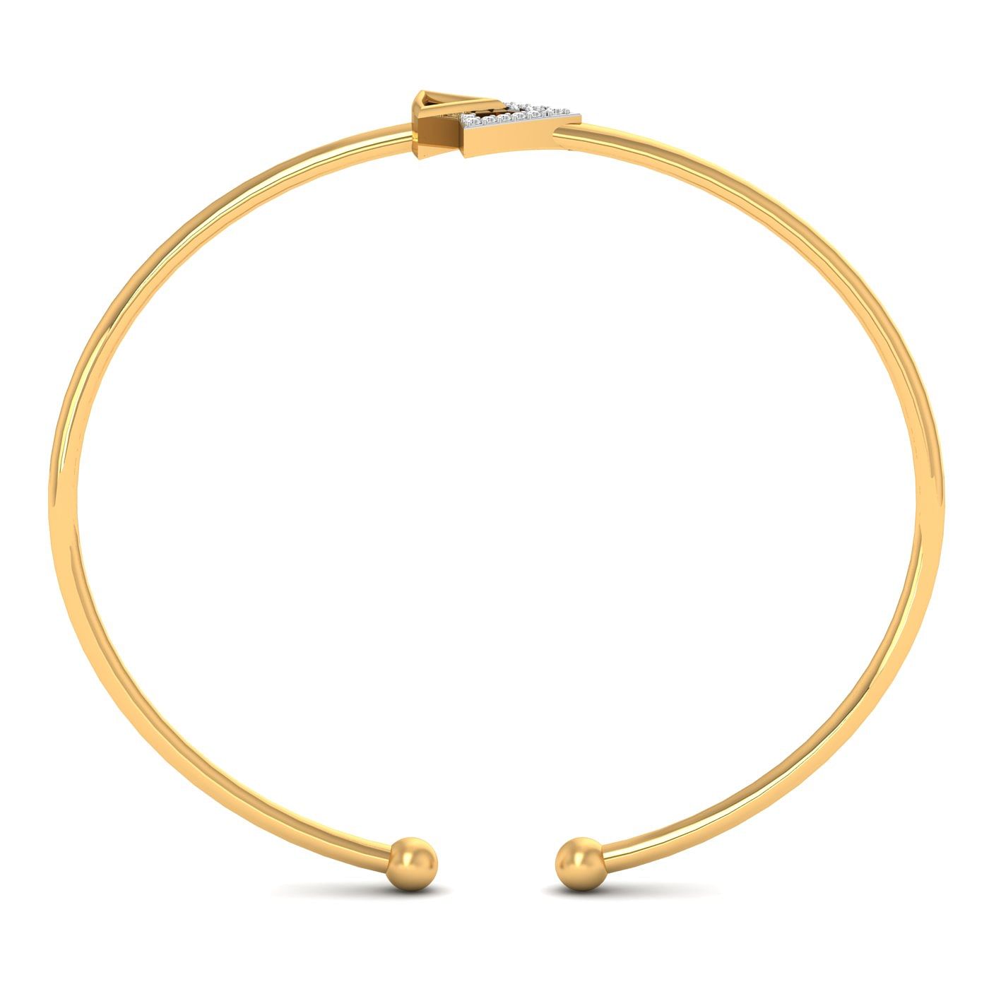 18k Yellow Gold Sway Sparkle Diamond Bracelet For Engagement