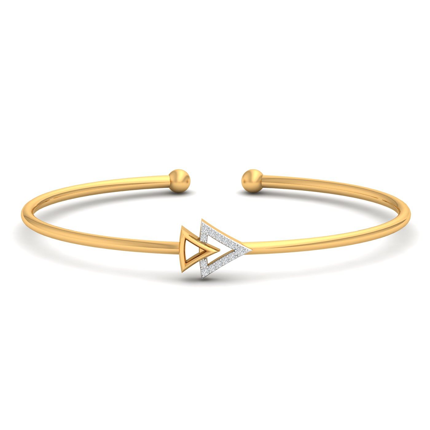 18k Yellow Gold Sway Sparkle Diamond Bracelet For Engagement
