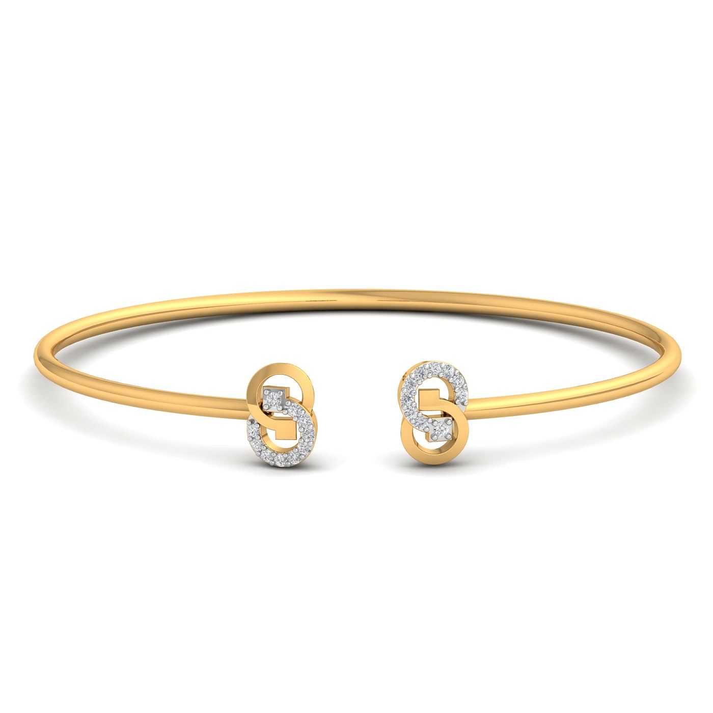 Jacqueline Diamond Yellow Gold Bracelet Gift For Women