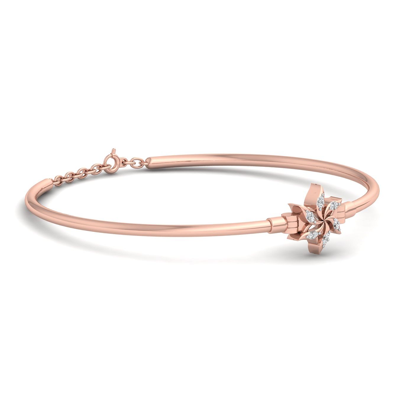 18k Rose gold Dazzling Fleur Diamond Bracelet