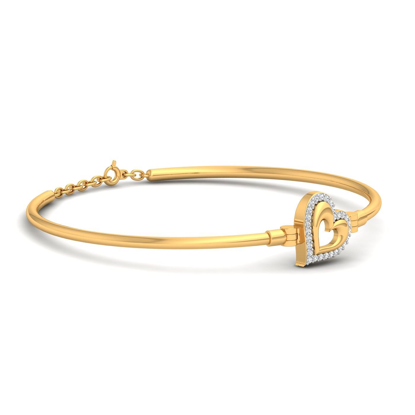 yellow gold chain style Amore Diamond Bracelet