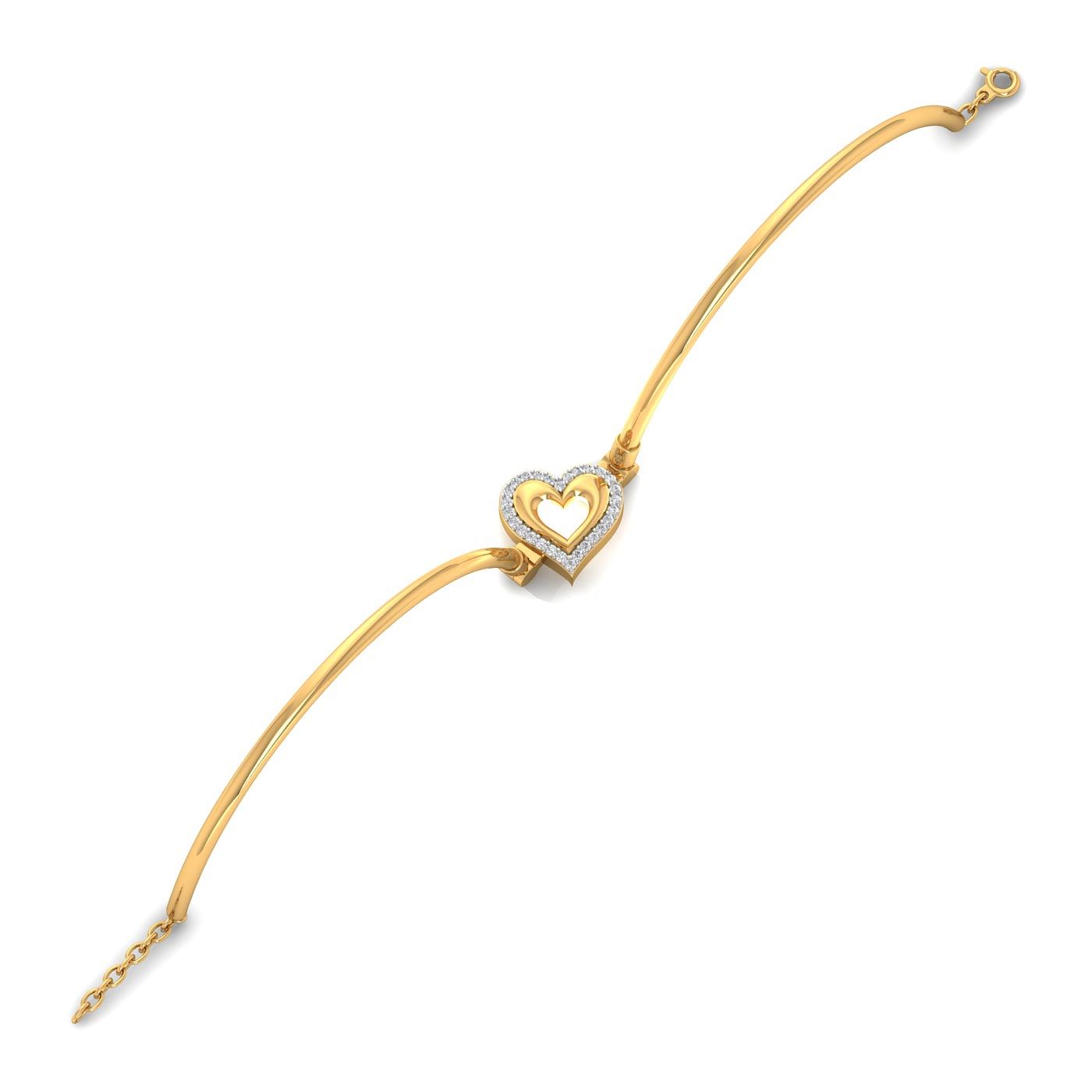 yellow gold chain style Amore Diamond Bracelet