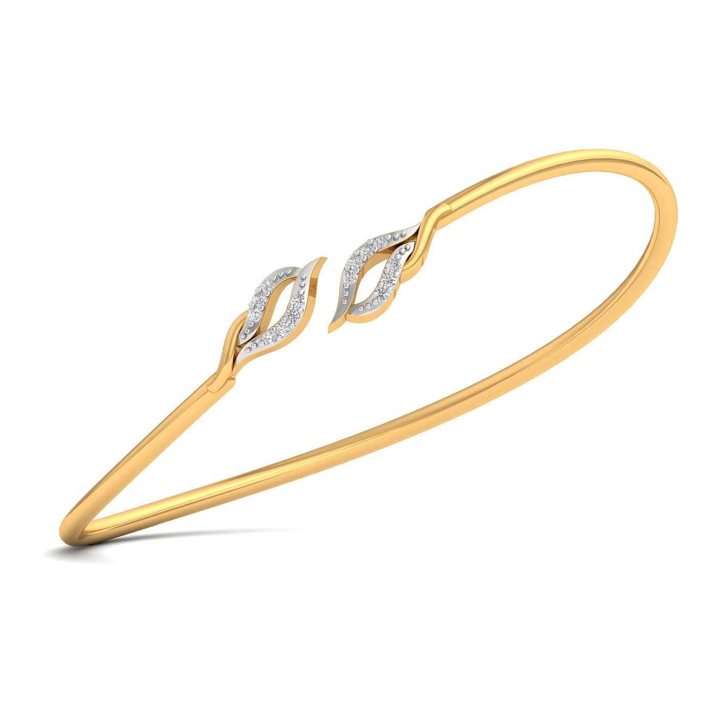 Olive Diamond Bracelet With Yellow Gold