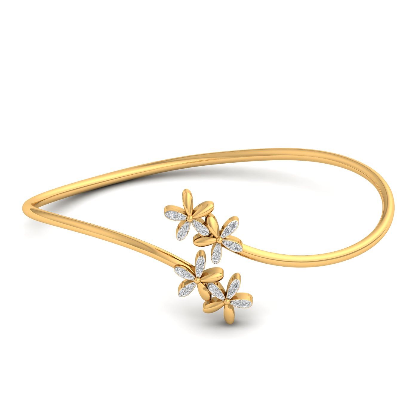 Tanuja Bloom Diamond Bracelet Daily Wear 10k Yellow Gold