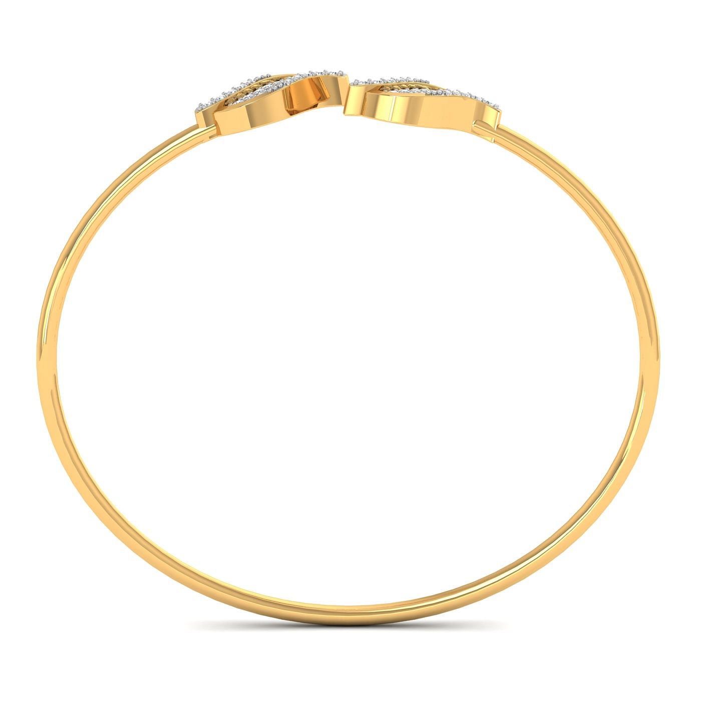 Dual Leofe Diamond Bracelet Daily Wear Bracelet With Yellow Gold