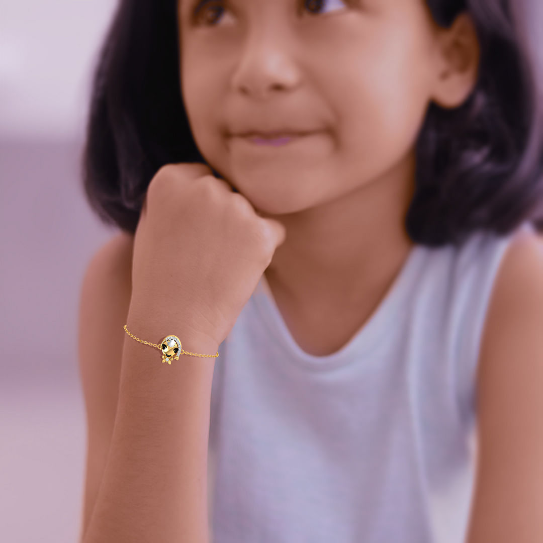 Yellow gold Noddy Kids Diamond Bracelet