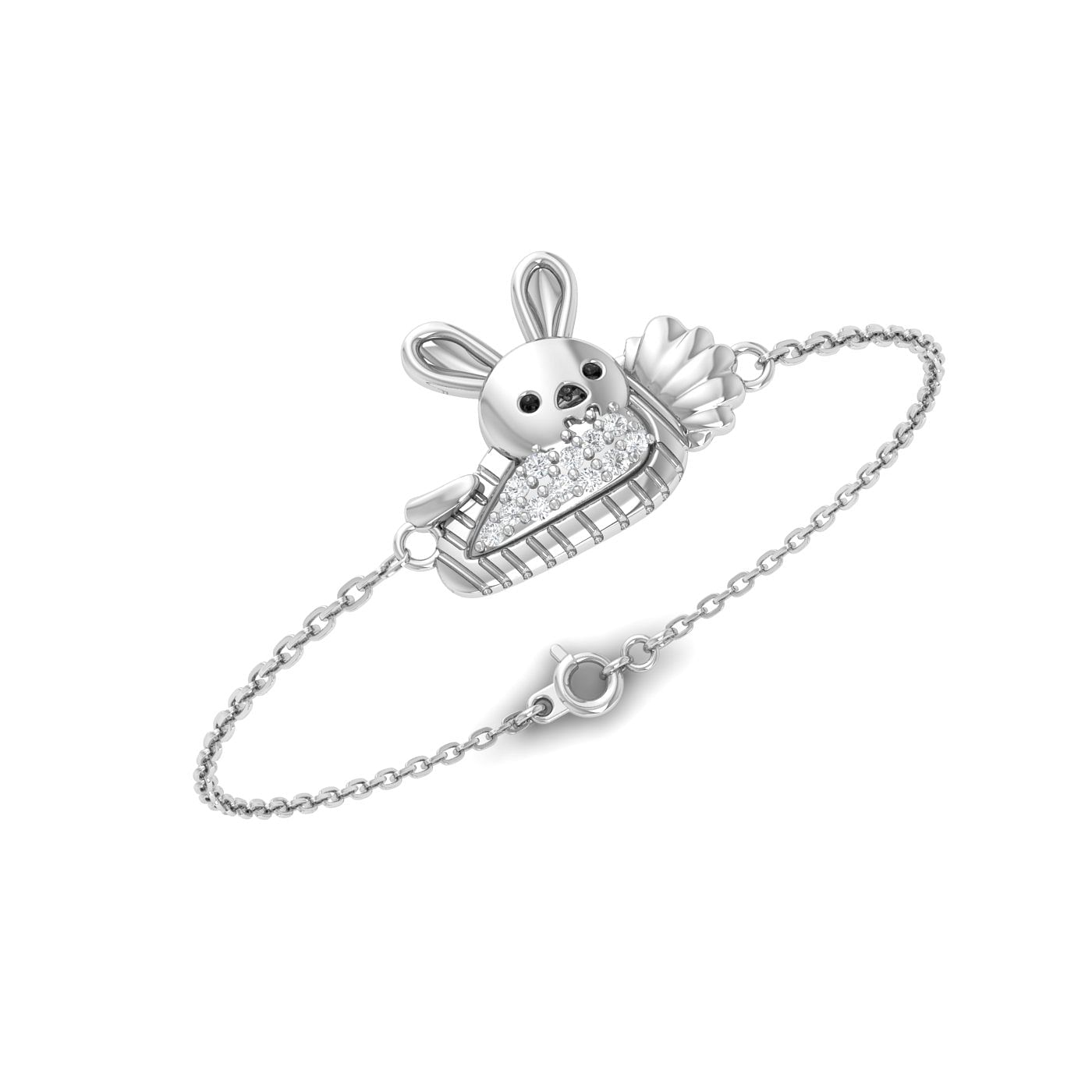 White Gold Funny Bunny Diamond Bracelet
