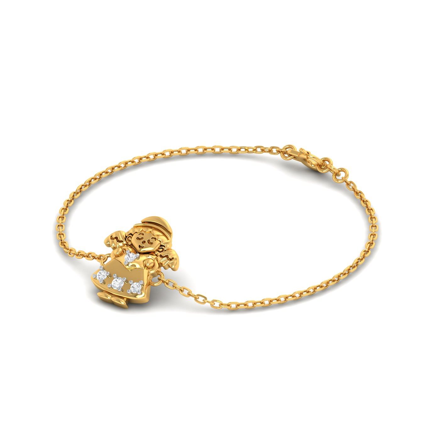 Yellow gold Angle Baby Gold Bracelet