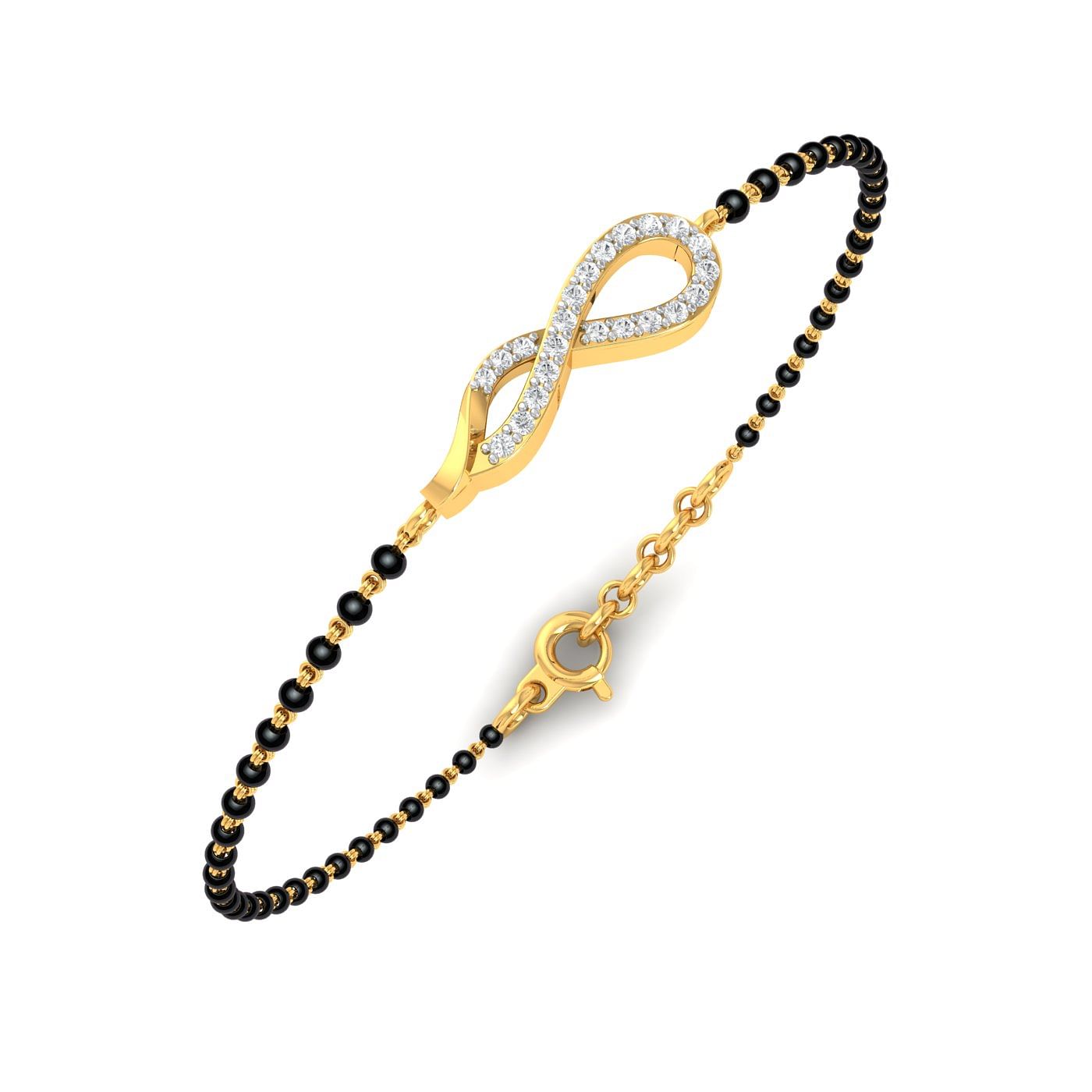 yellow gold Infinity Mangalsutra Bracelet
