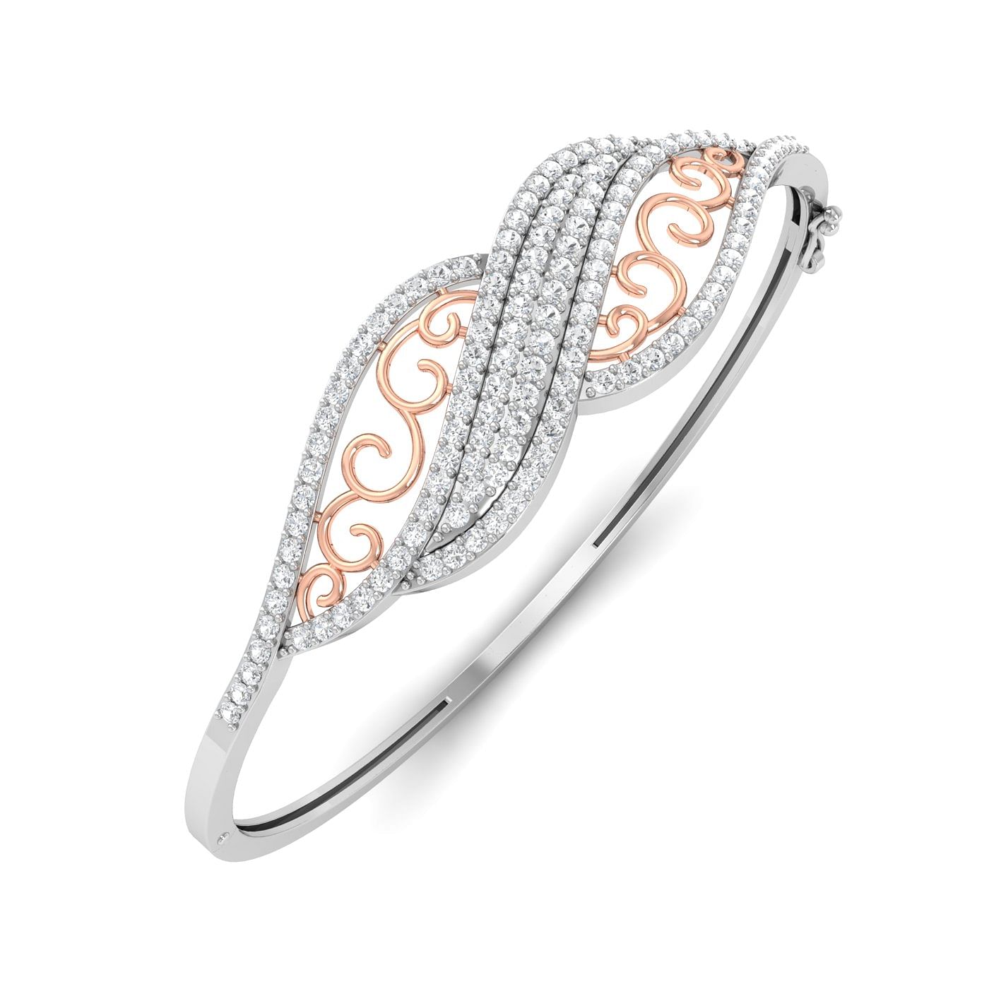 White gold Bloom Twist Diamond Bracelet for women