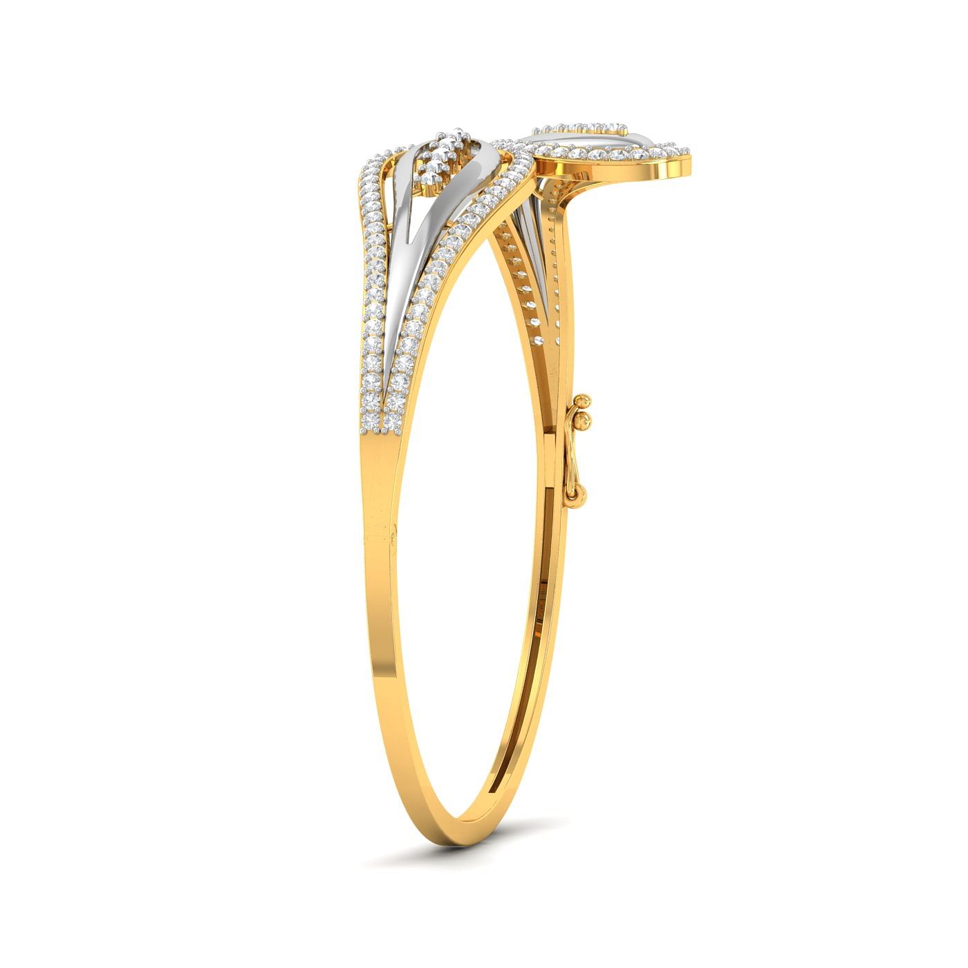 Yellow gold Lily Diamond Bracelet for women