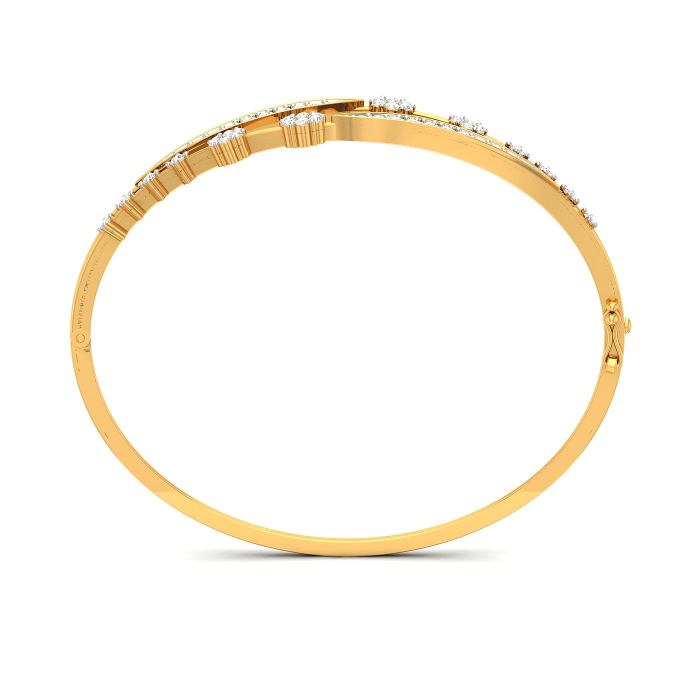 Yellow gold Flew Diamond Bracelet for anniversary gift