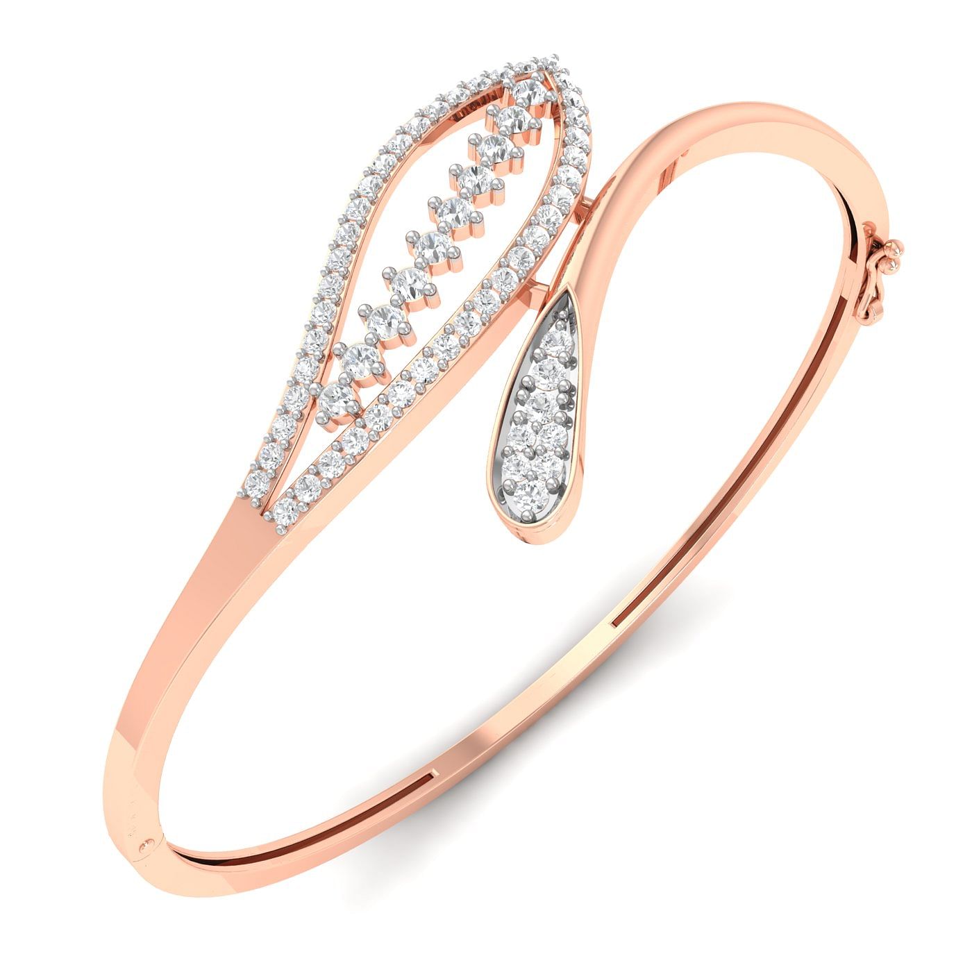 Rose Gold Lilac Diamond Bracelet Gift For Women