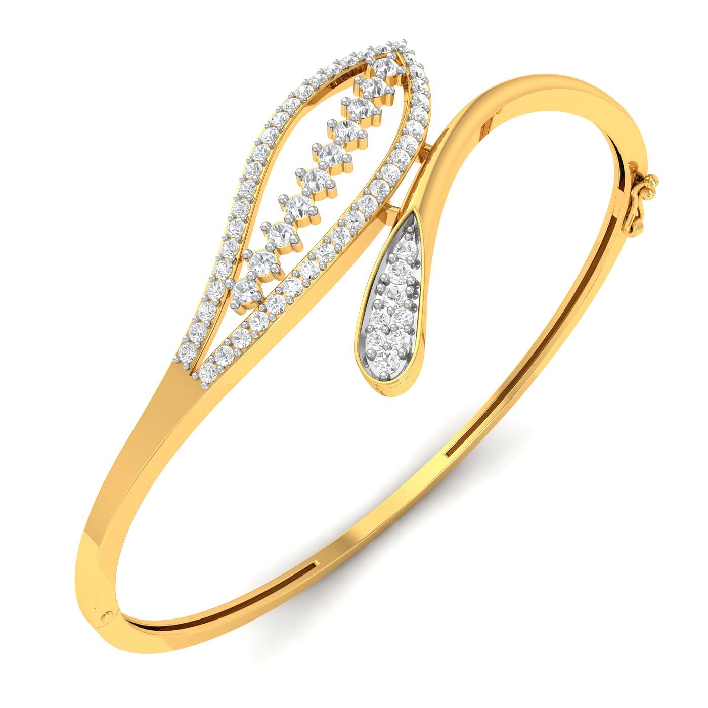 Yellow Gold Lilac Diamond Bracelet Gift For Women