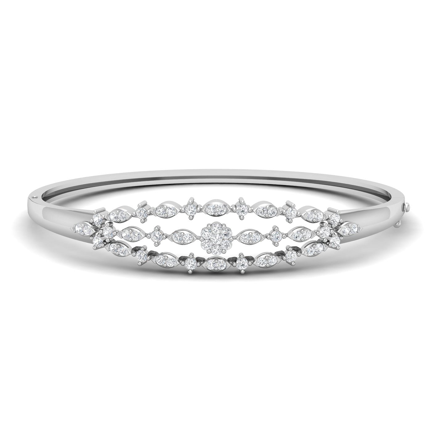 White gold Crown Diamond Bracelet for women