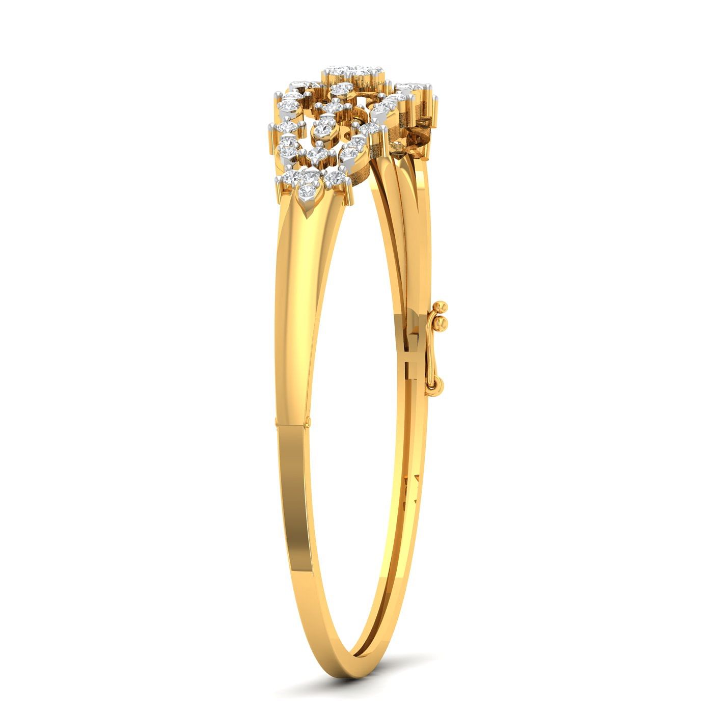 Yellow gold Crown Diamond Bracelet for women