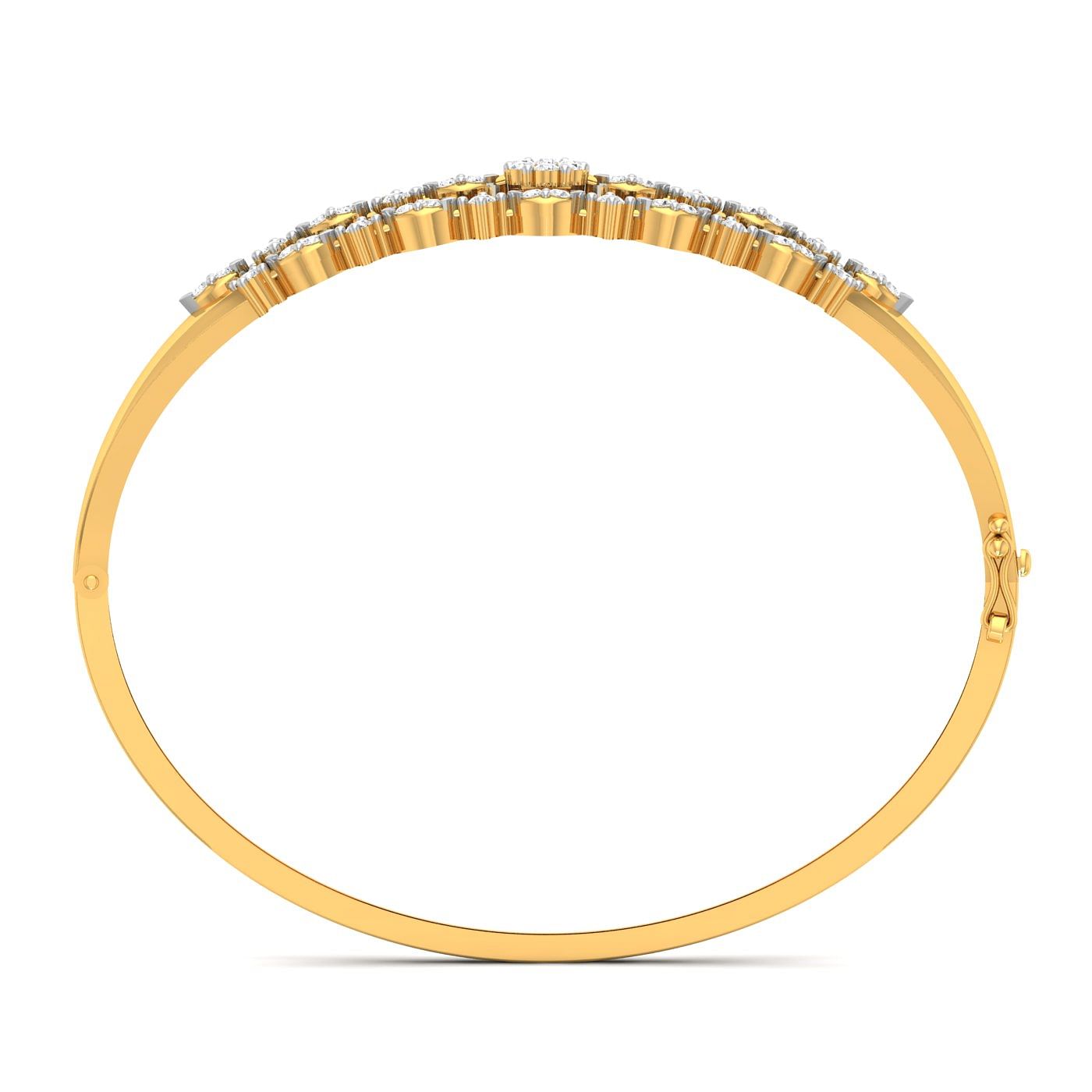 Yellow gold Crown Diamond Bracelet for women