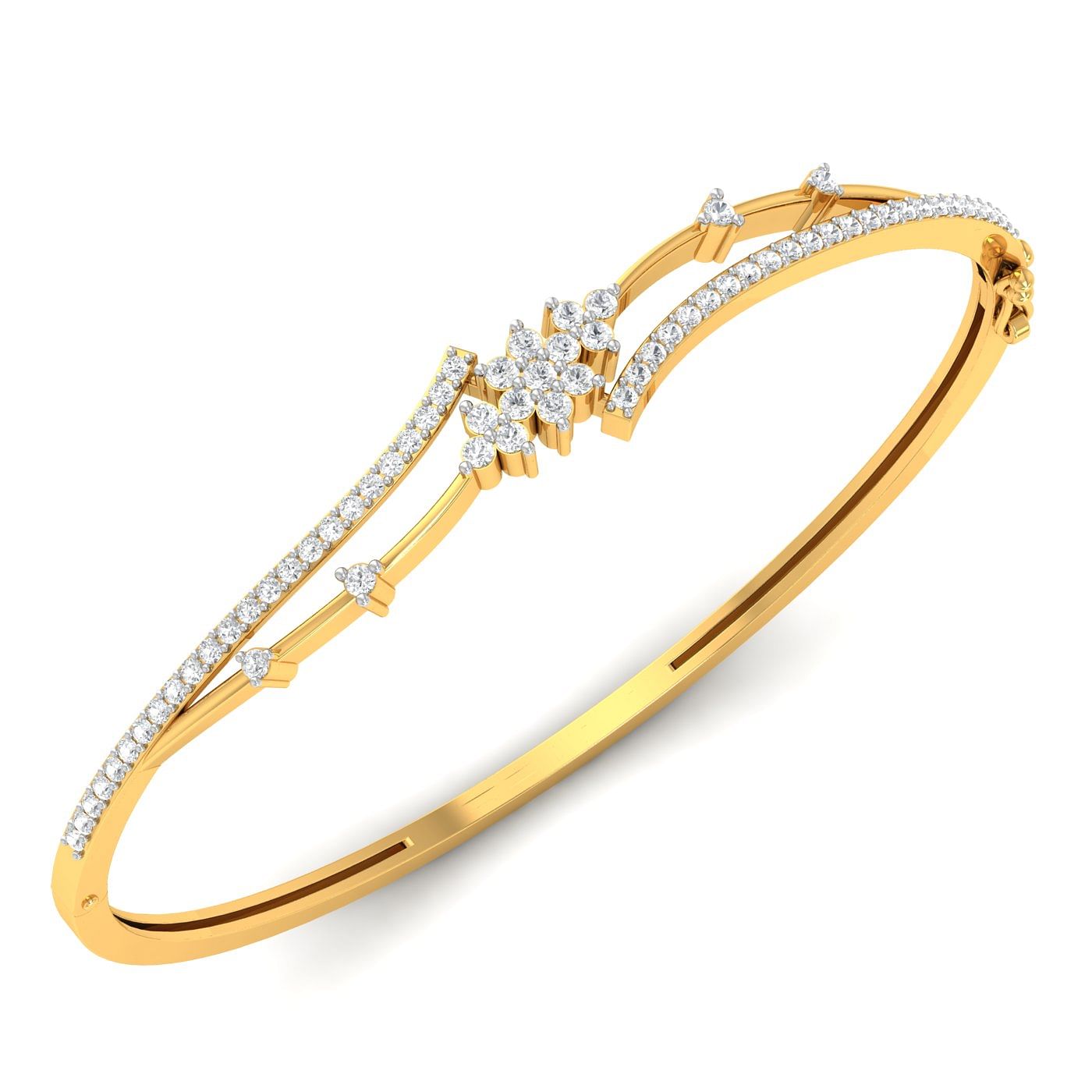 yellow gold Tuberose Diamond Bracelet engagement gift