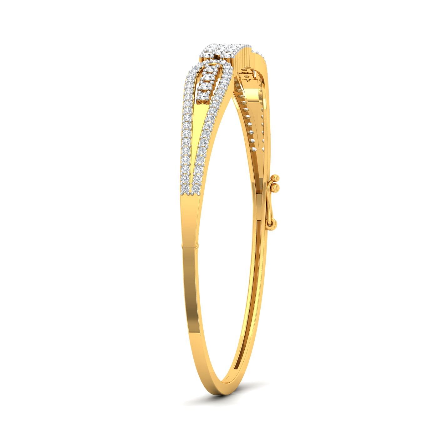 Yellow gold Poppy Flew Diamond Bracelet for wedding