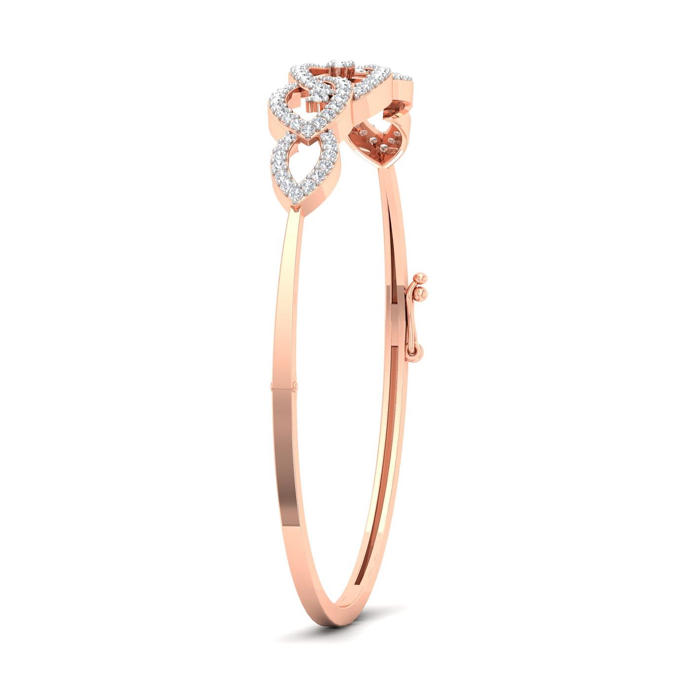 Rose gold Fixture Cluster Diamond Bracelet for women