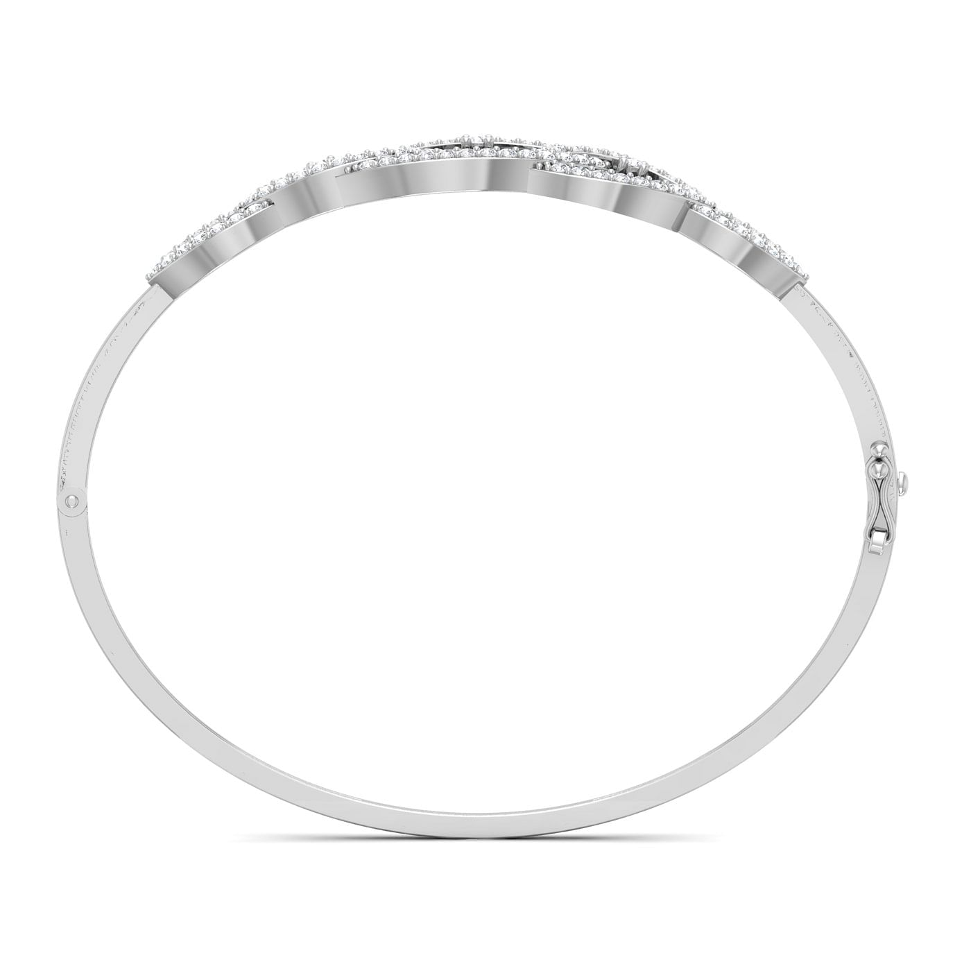White gold Fixture Cluster Diamond Bracelet for women