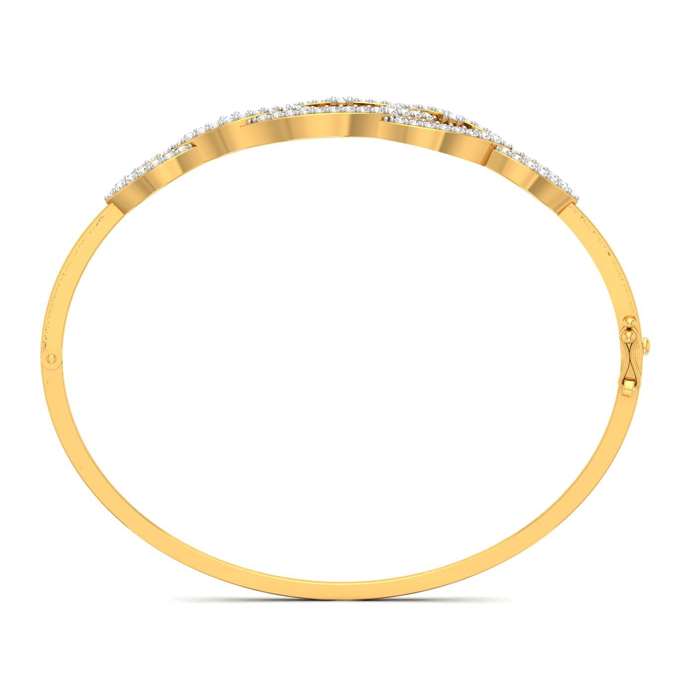 Yellow gold Fixture Cluster Diamond Bracelet for women