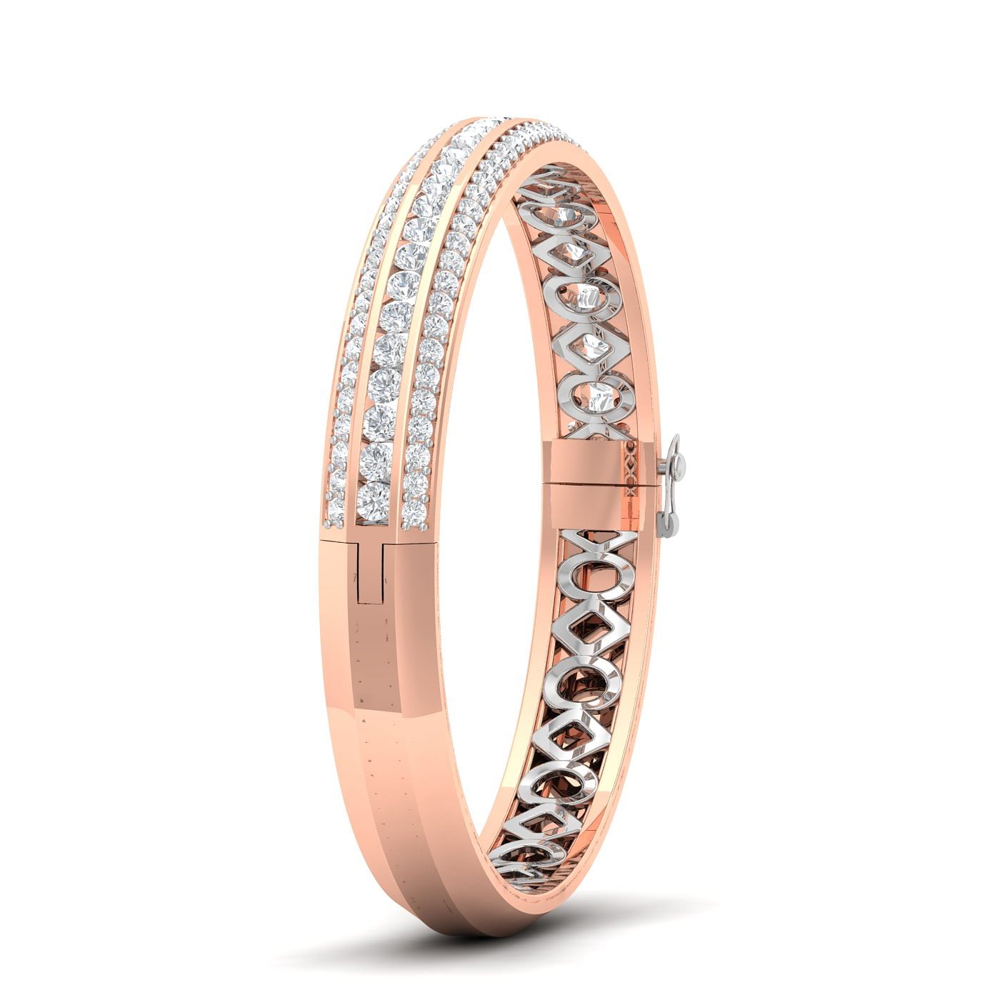rose gold Adya Cluster Diamond Bracelet for bridal wedding